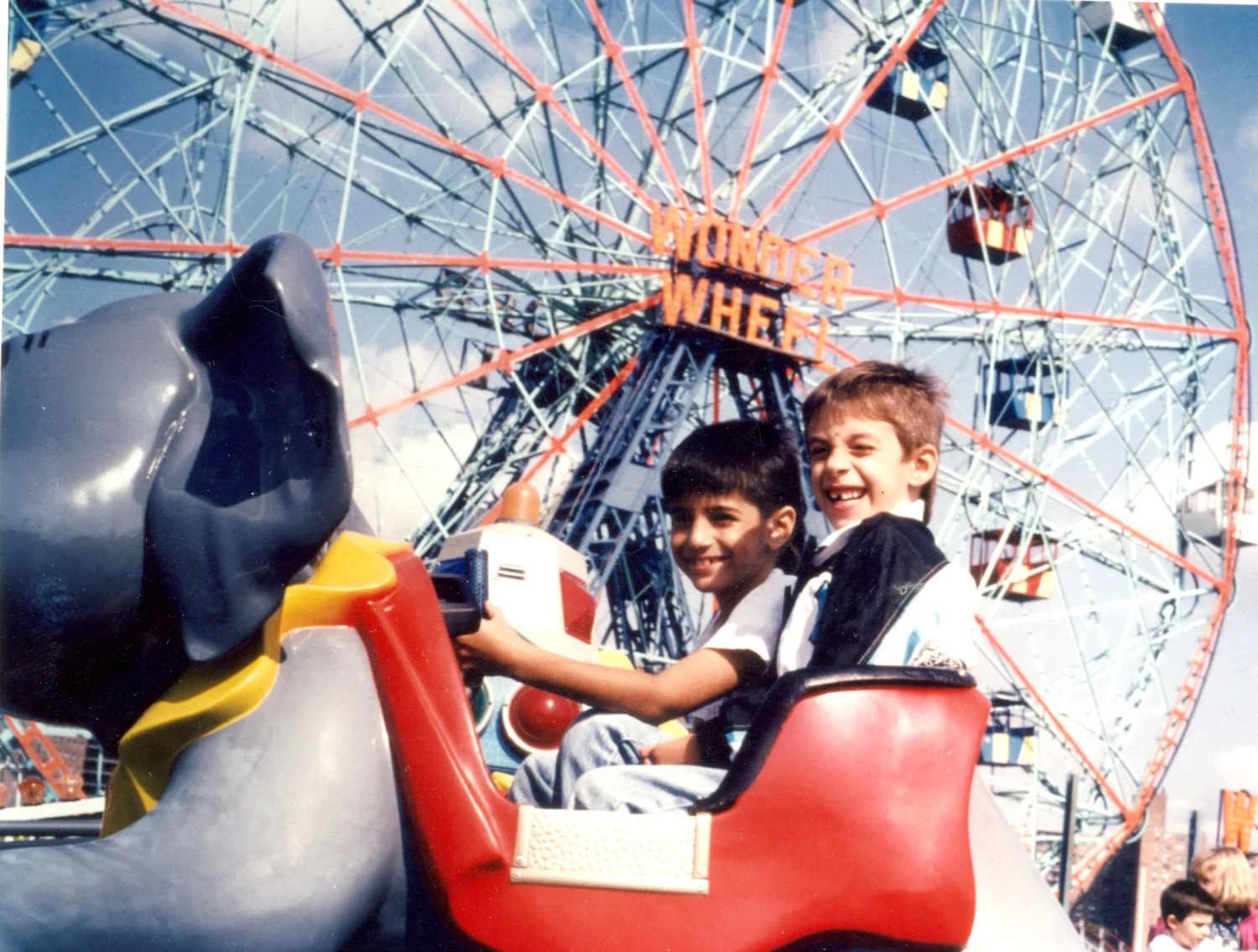 Children enjoying rides at Deno's Kiddie Park