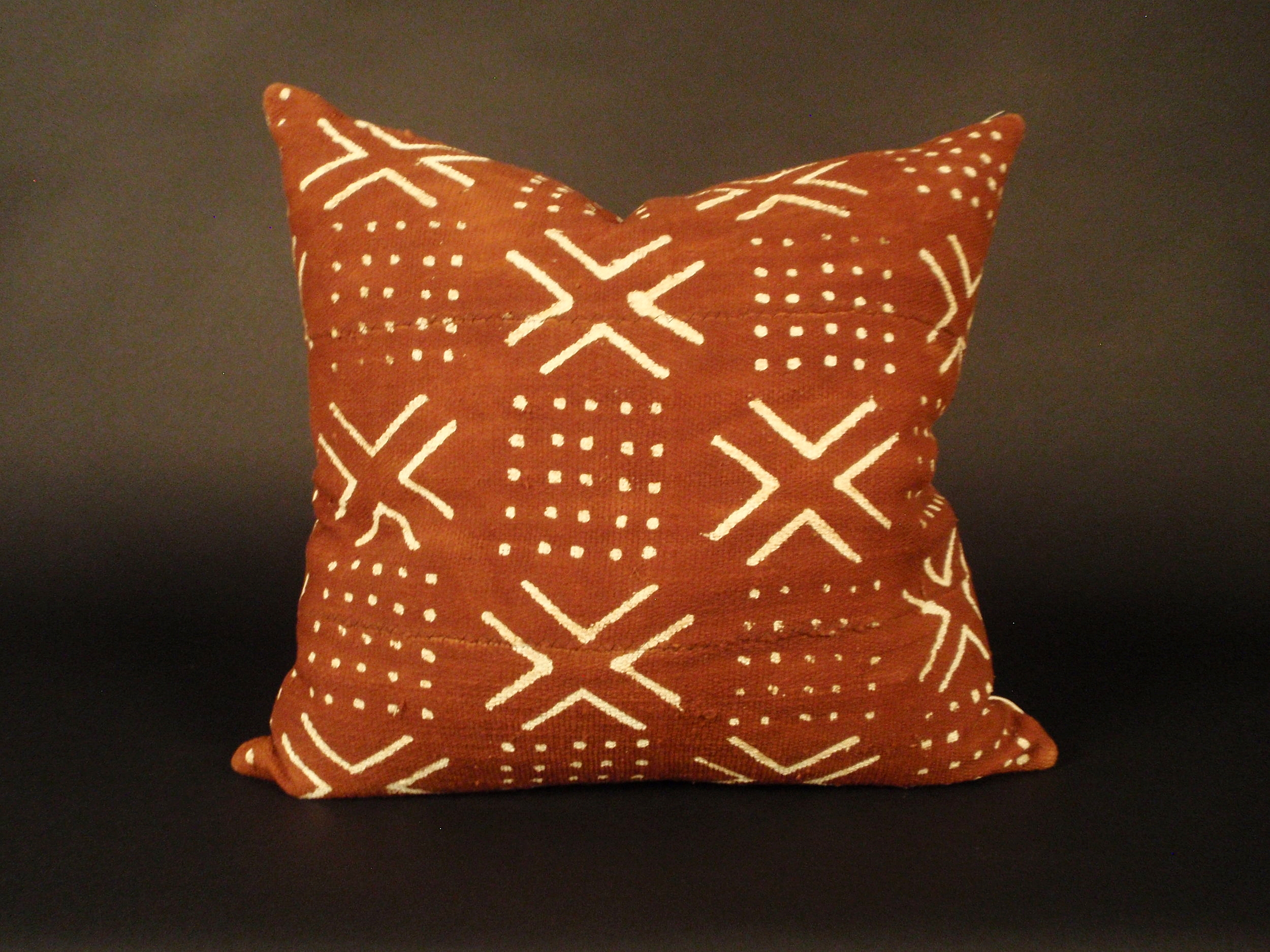 Mud Cloth Big Arrows Cream Throw Pillow by ARTStudio88design