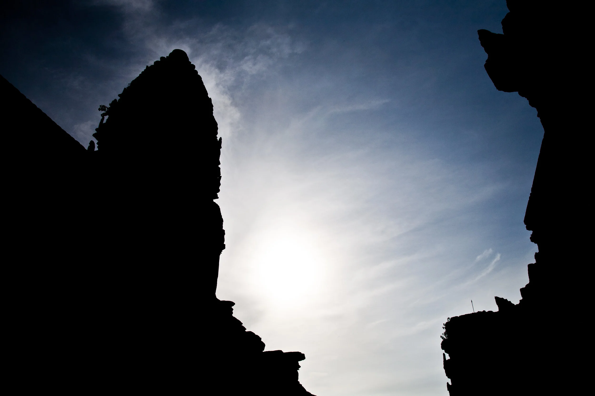 The beautiful noon sky above the temple's famous domes. Shot with a Canon 5D.