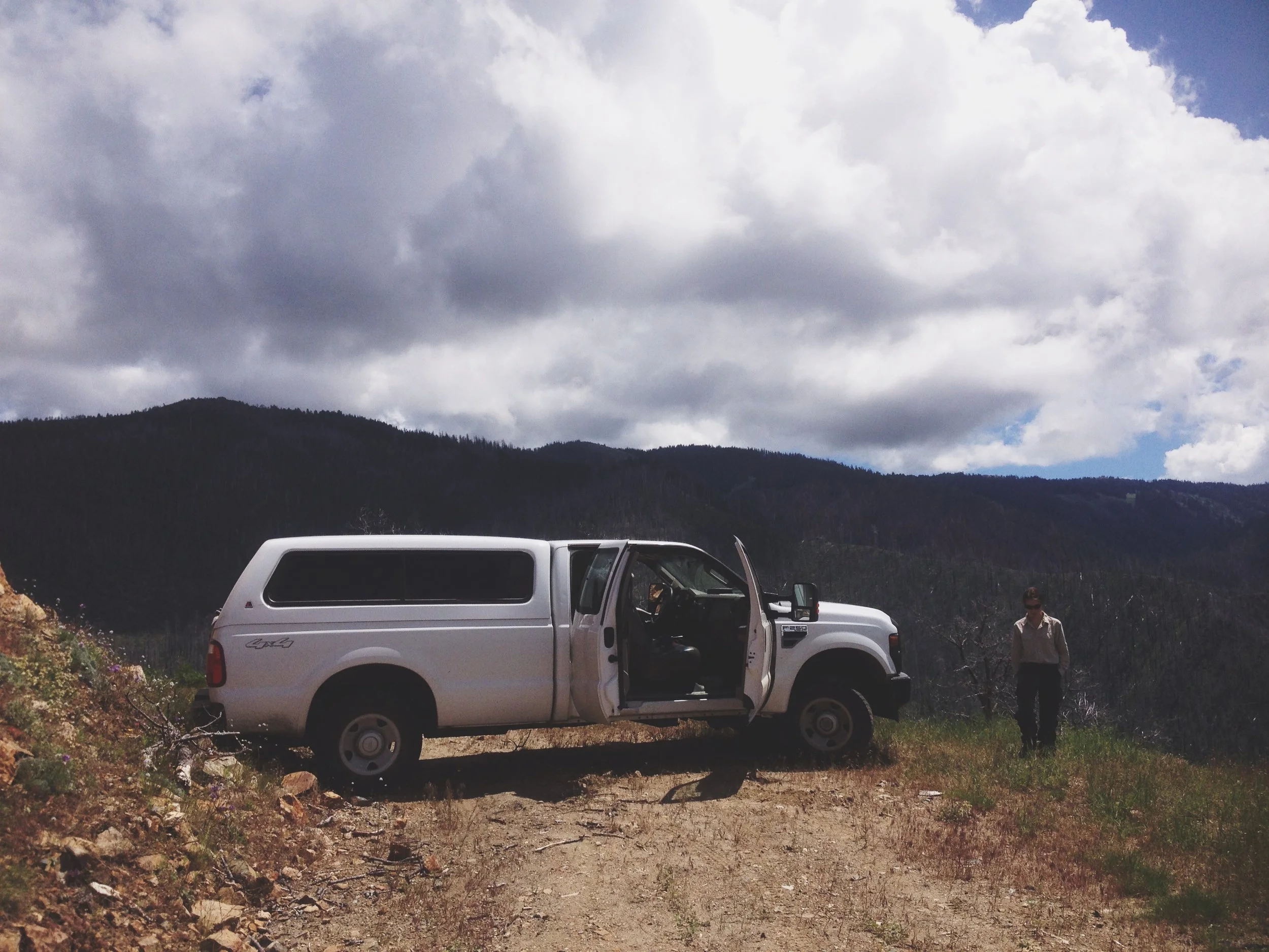 Our sites were primarily accessed via remote National Forest roads. If they were impassable then it was a terrifying 50 point turn to get back. Shot on an iPhone 5.