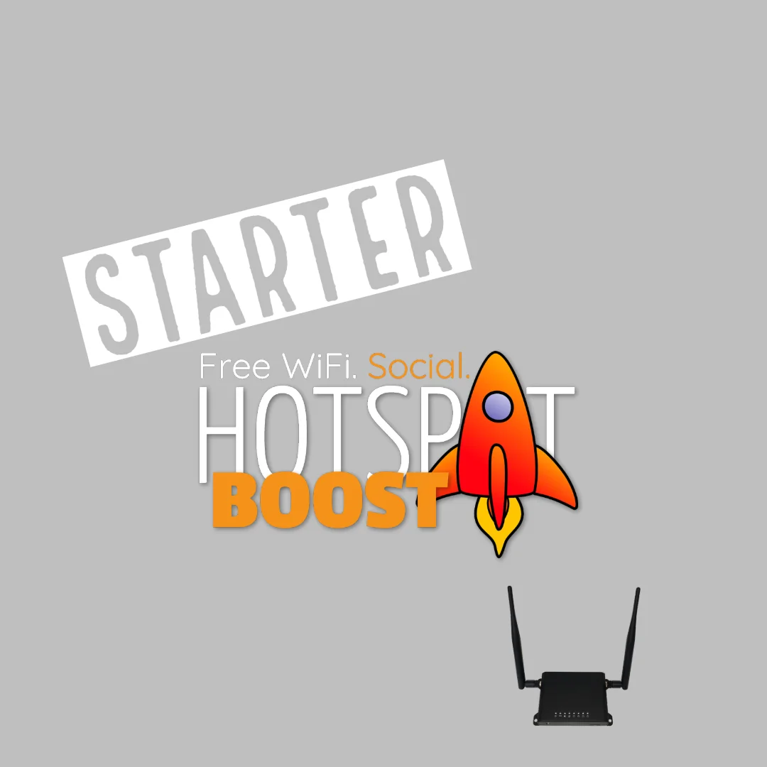 Hotspotboost. Free WiFi. Social. Starter Plan