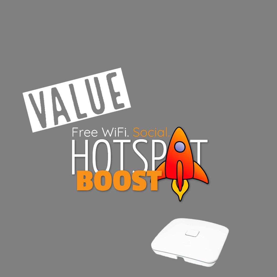 Hotspotboost. Free WiFi. Social. Value Plan