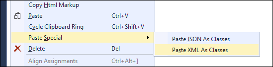 Paste Special / Paste As Classes