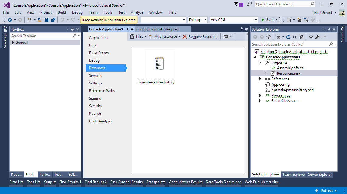 Add the schema file to the assembly resources