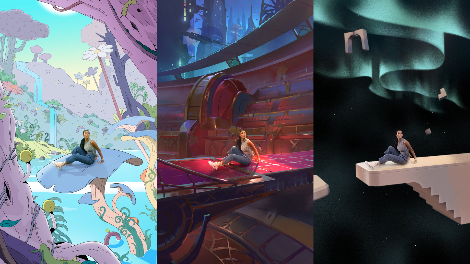  I directed the live-action sequences for this project, interweaving the performance to the stunning animated worlds of @natalielabrre/ Forest @ericlanea / Colossus @jin, and @jay / Theater  A massive thanks to the incredible team at @apple and to @s