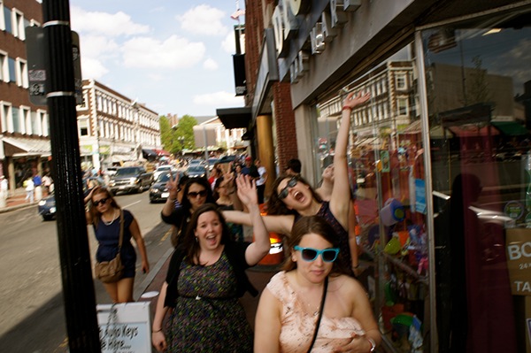 The Touchtones take Harvard Square, Cambridge!