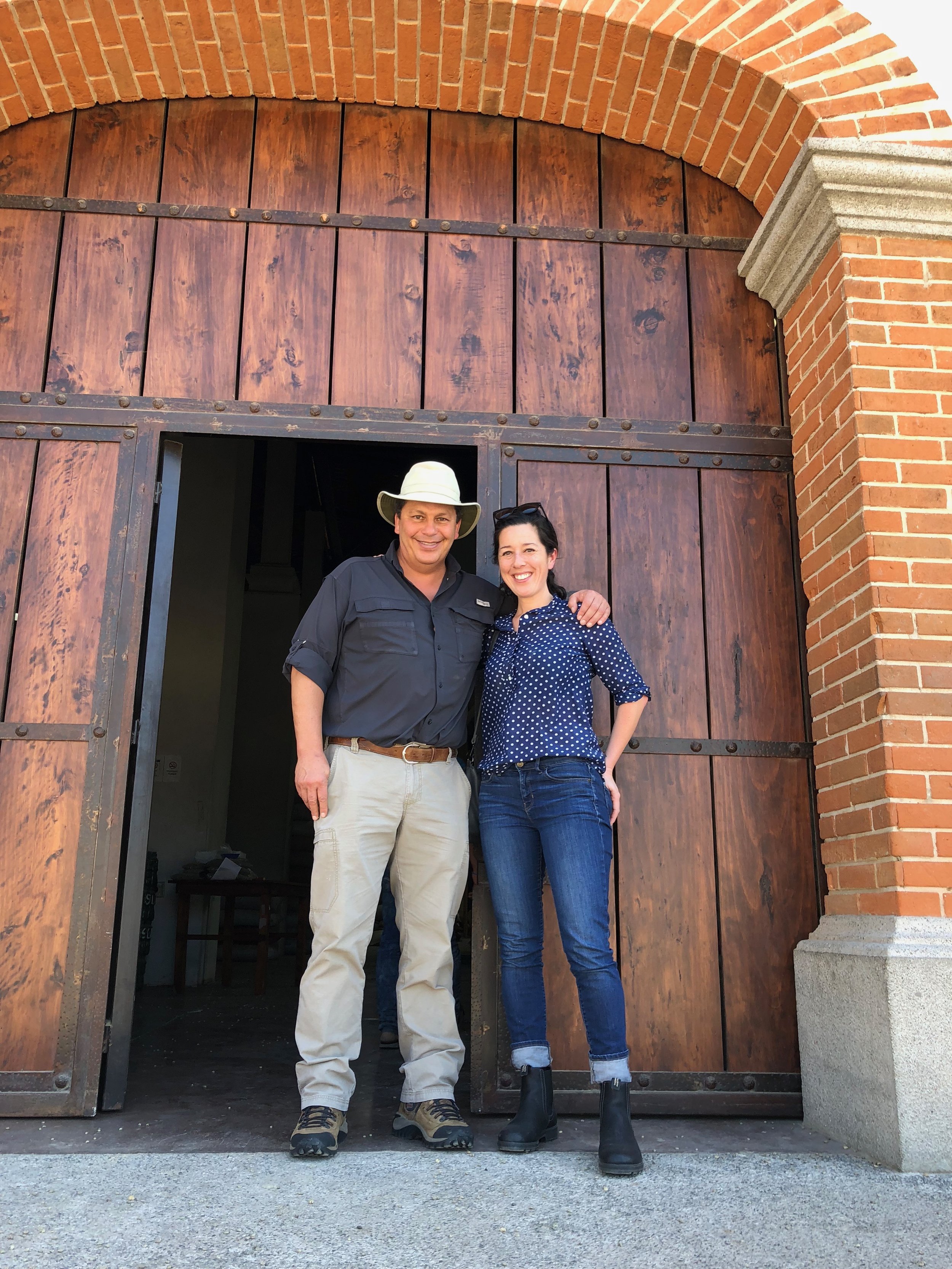 With Ricardo outside the dry mill.