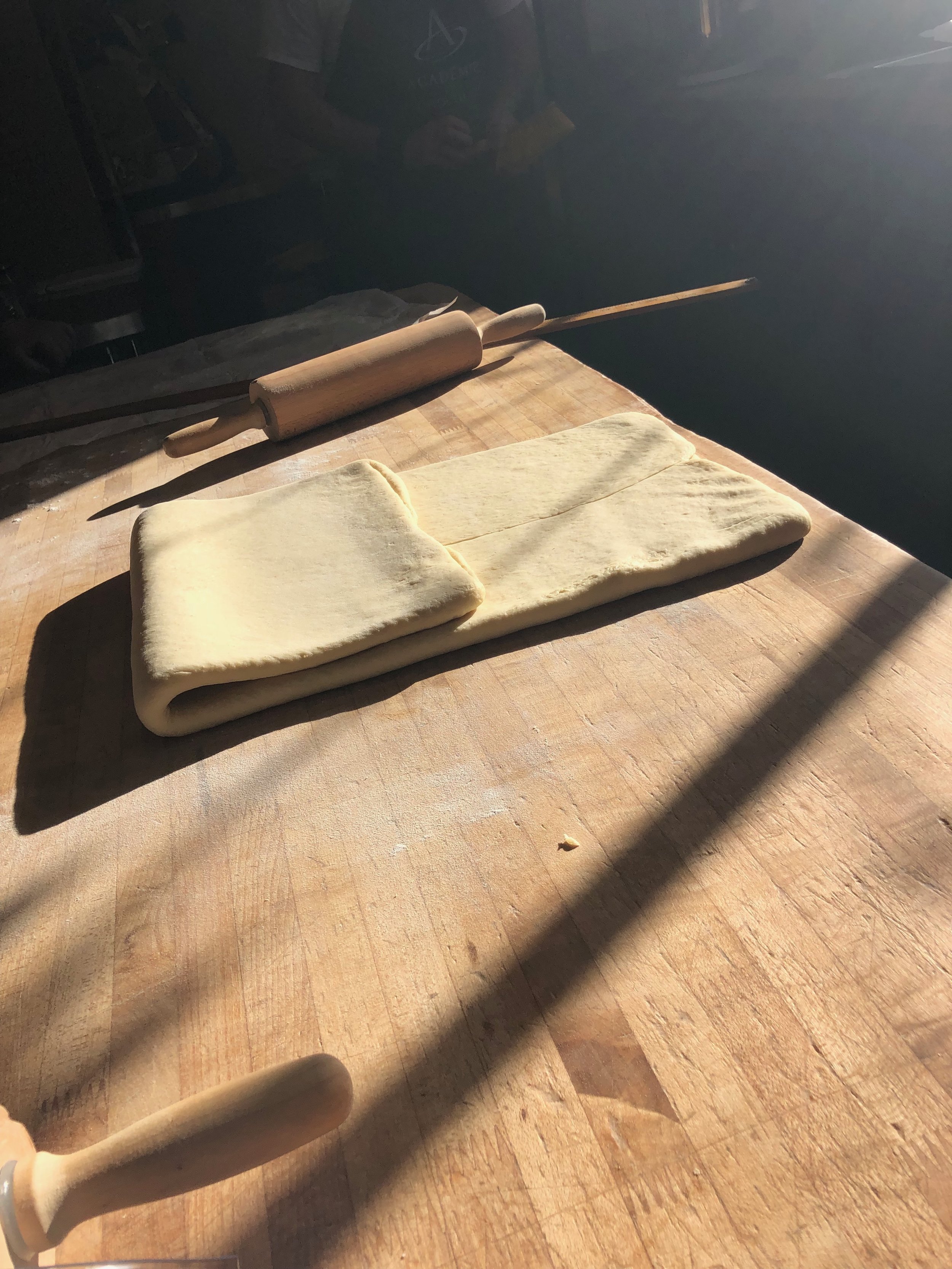 Laminated dough at Seraphina's Oven