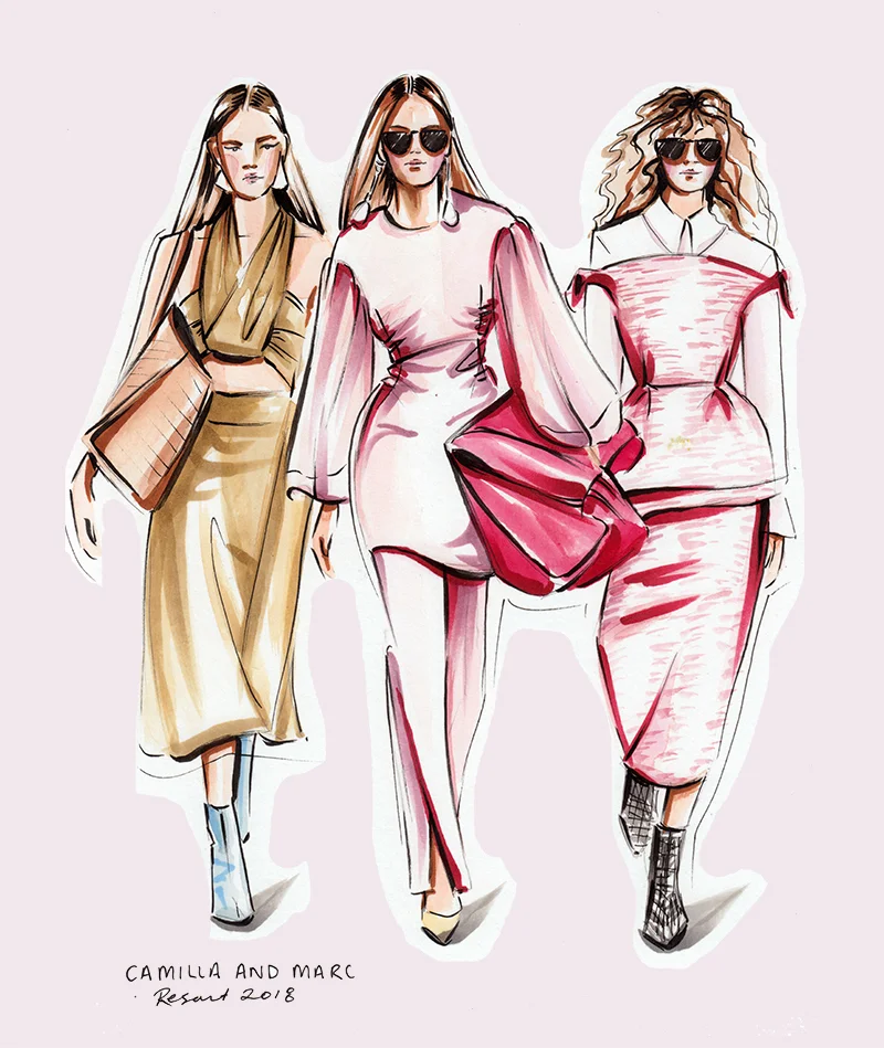 "Cool Girl - chic" at the show launching Camilla and Marc