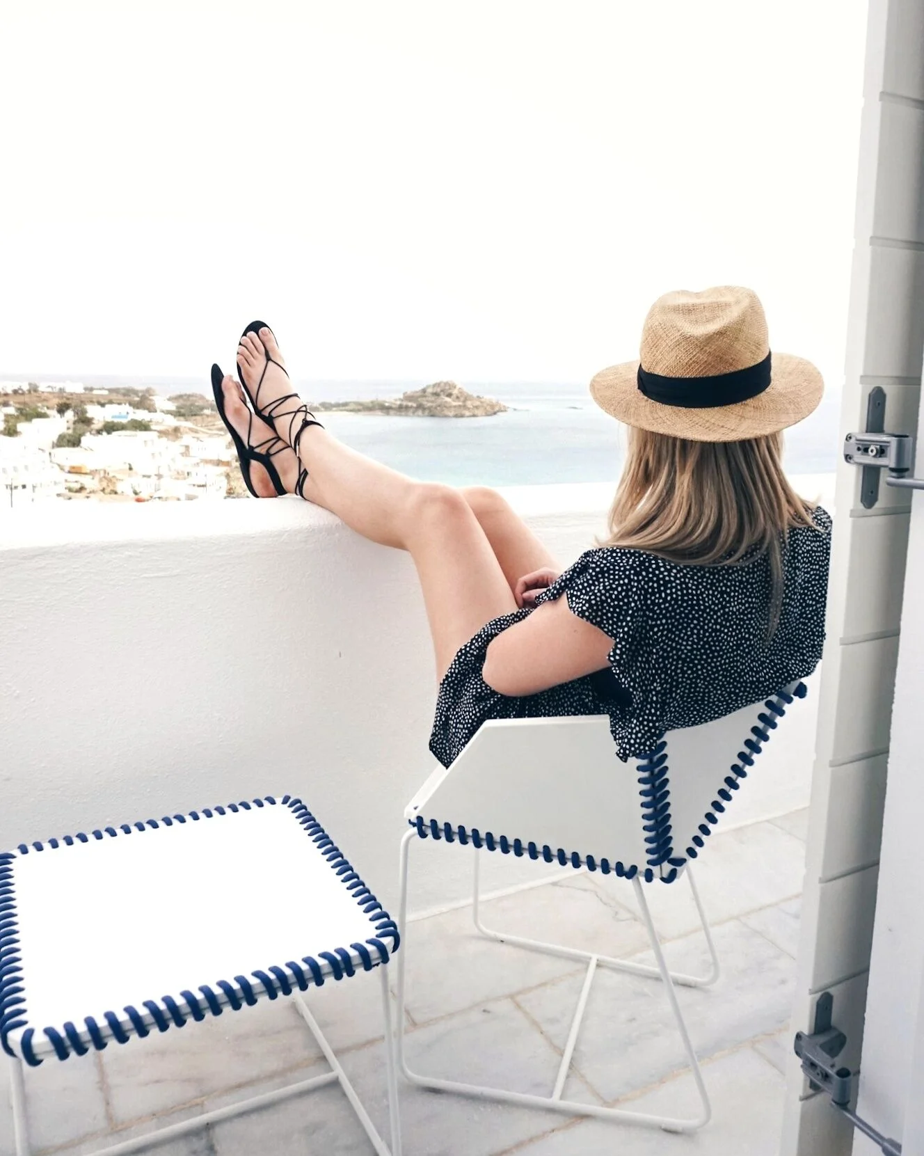 Our lovely balcony at the Myconian Ambassador Hotel. I was a professional "View taker-inner" on this trip