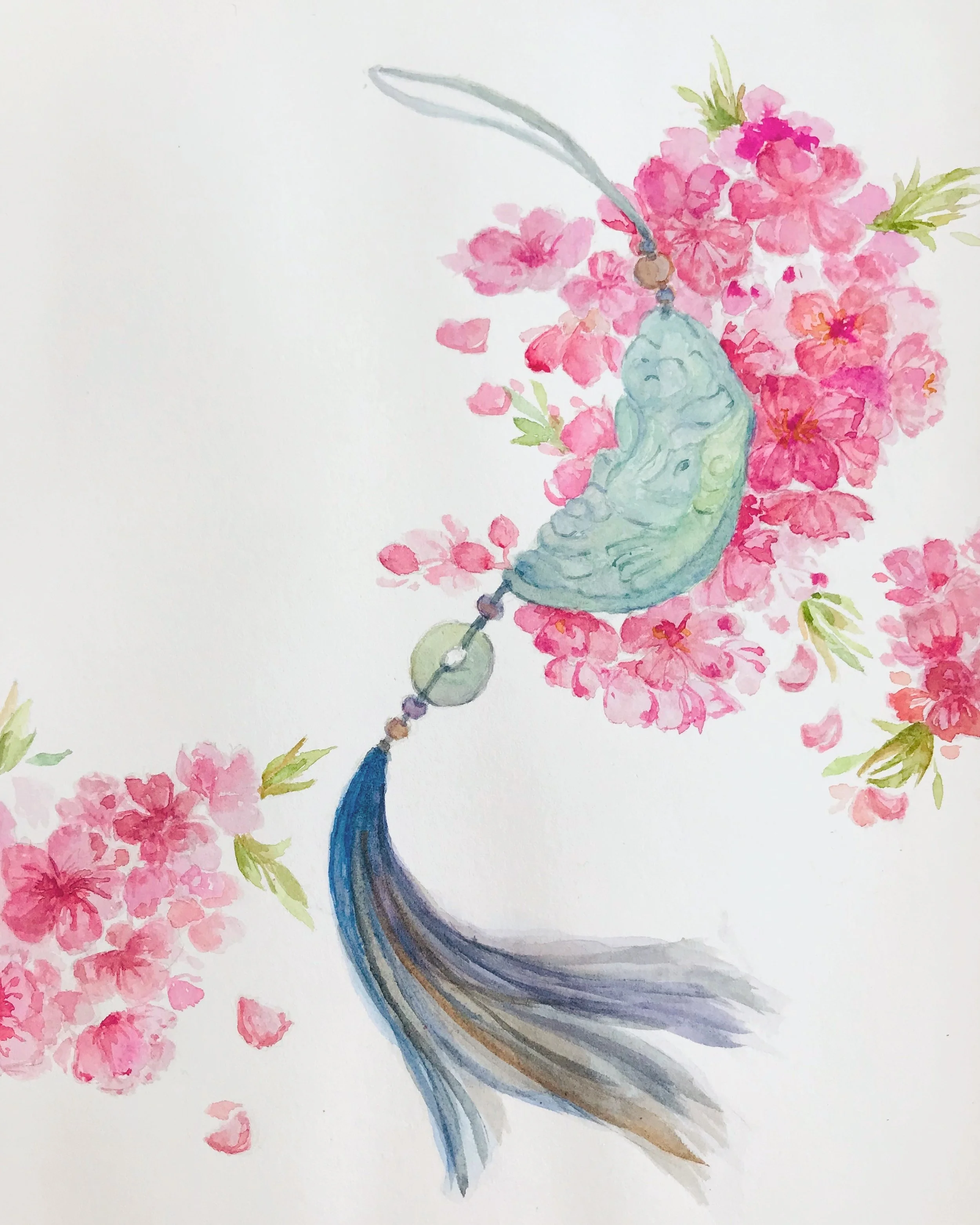 桃花与玉佩