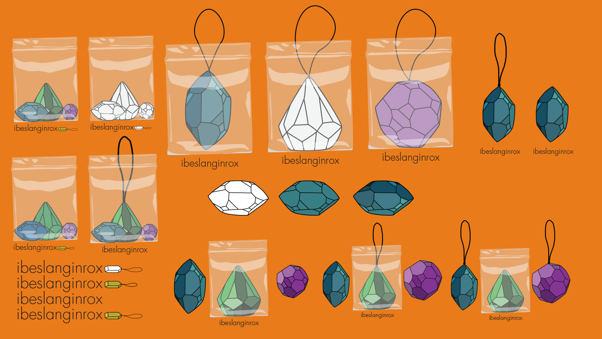  A work for a client I did. ibeslanginrox is a small business that aims in selling crystals designed to enhance and promote a more healthy life.     Illustrator 