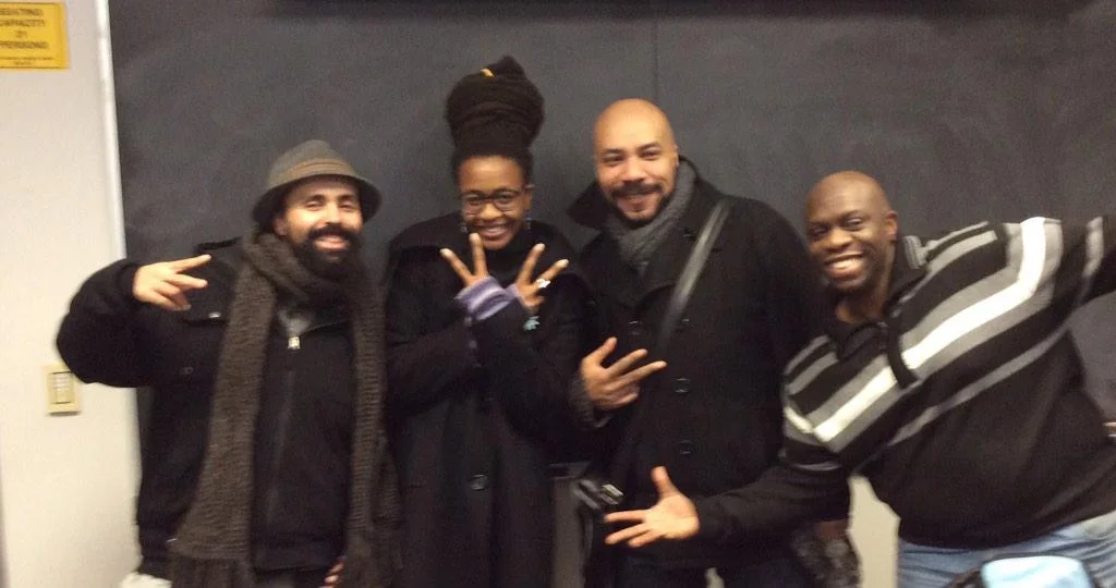 Gabriel Teodros, Nnedi Okorafor, John Jennings and Stacey Robinson at University of Buffalo, New York. February 19, 2015.