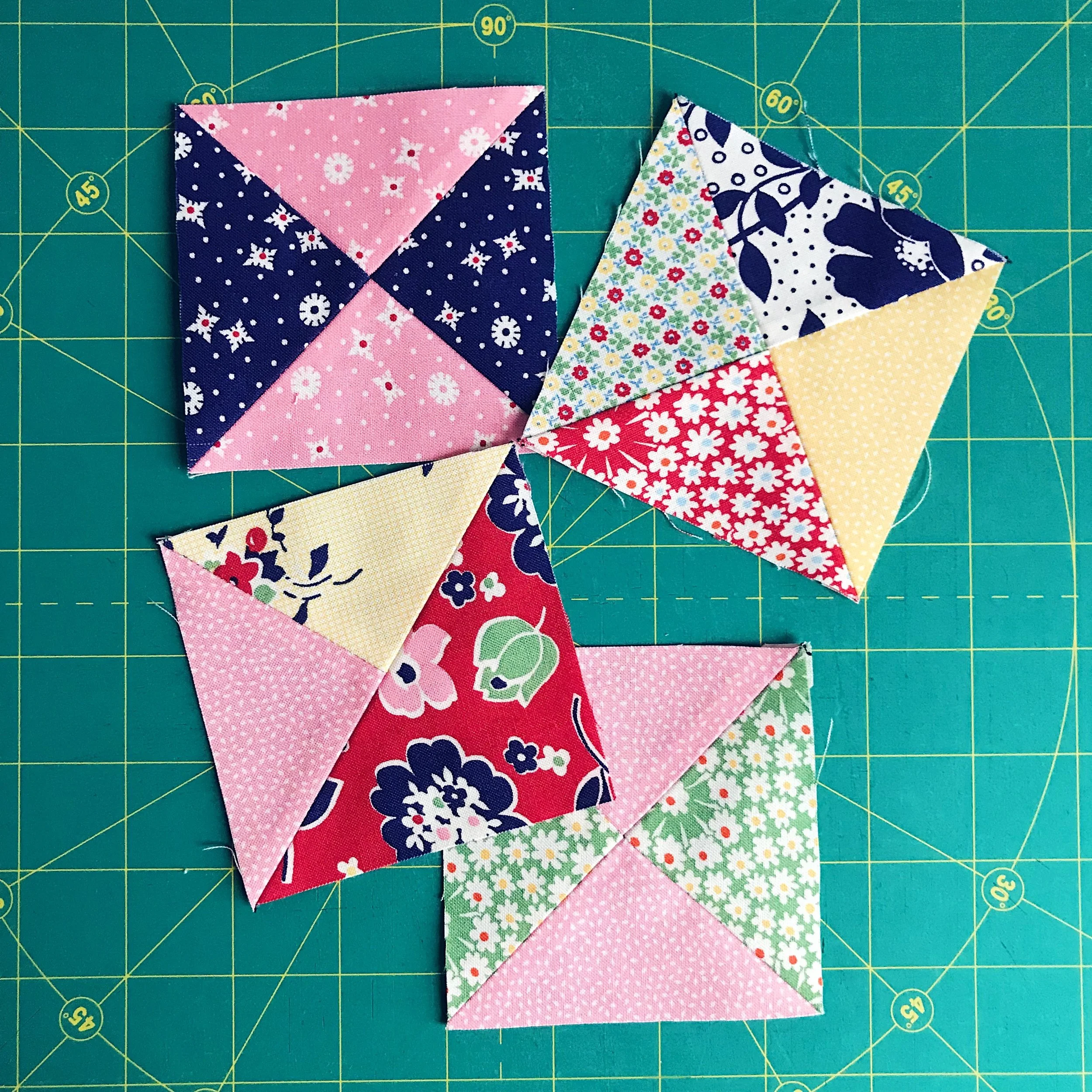 Patchwork-Basics: Quartersquare-Triangles