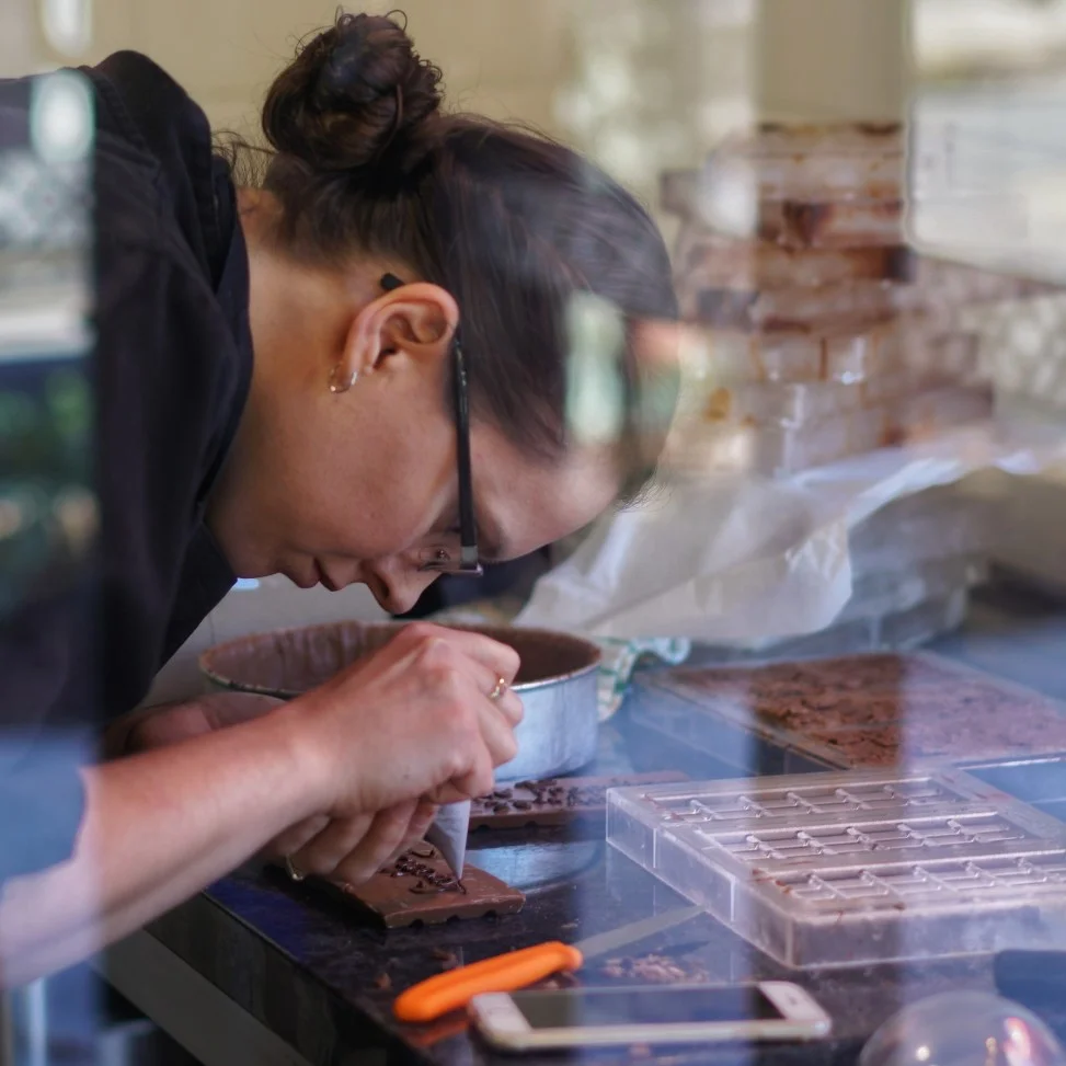 Stop by her shop, and you may get to watch the master at work :)