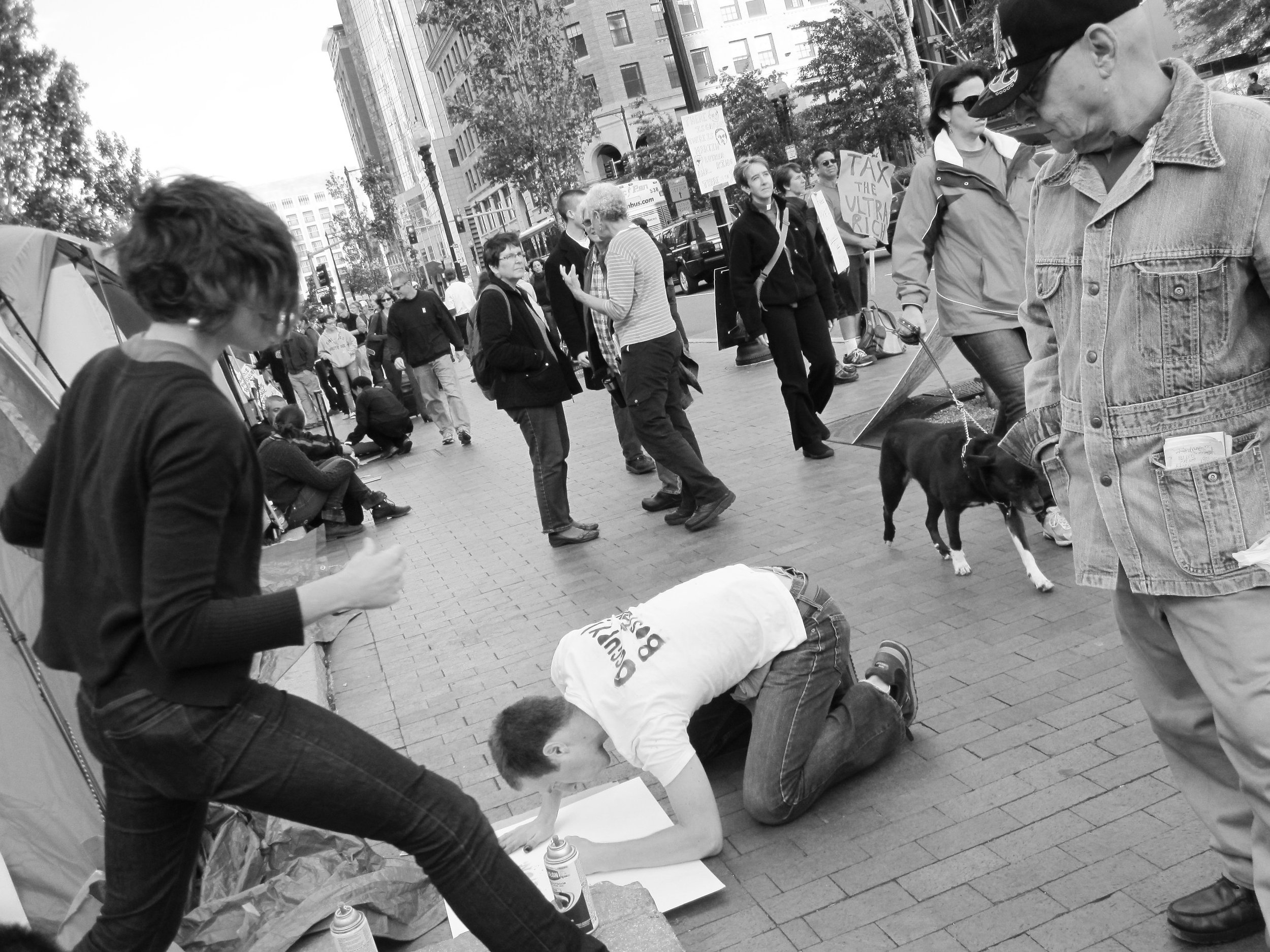 Occupy Boston, Dewey Square, October 16, 2011.