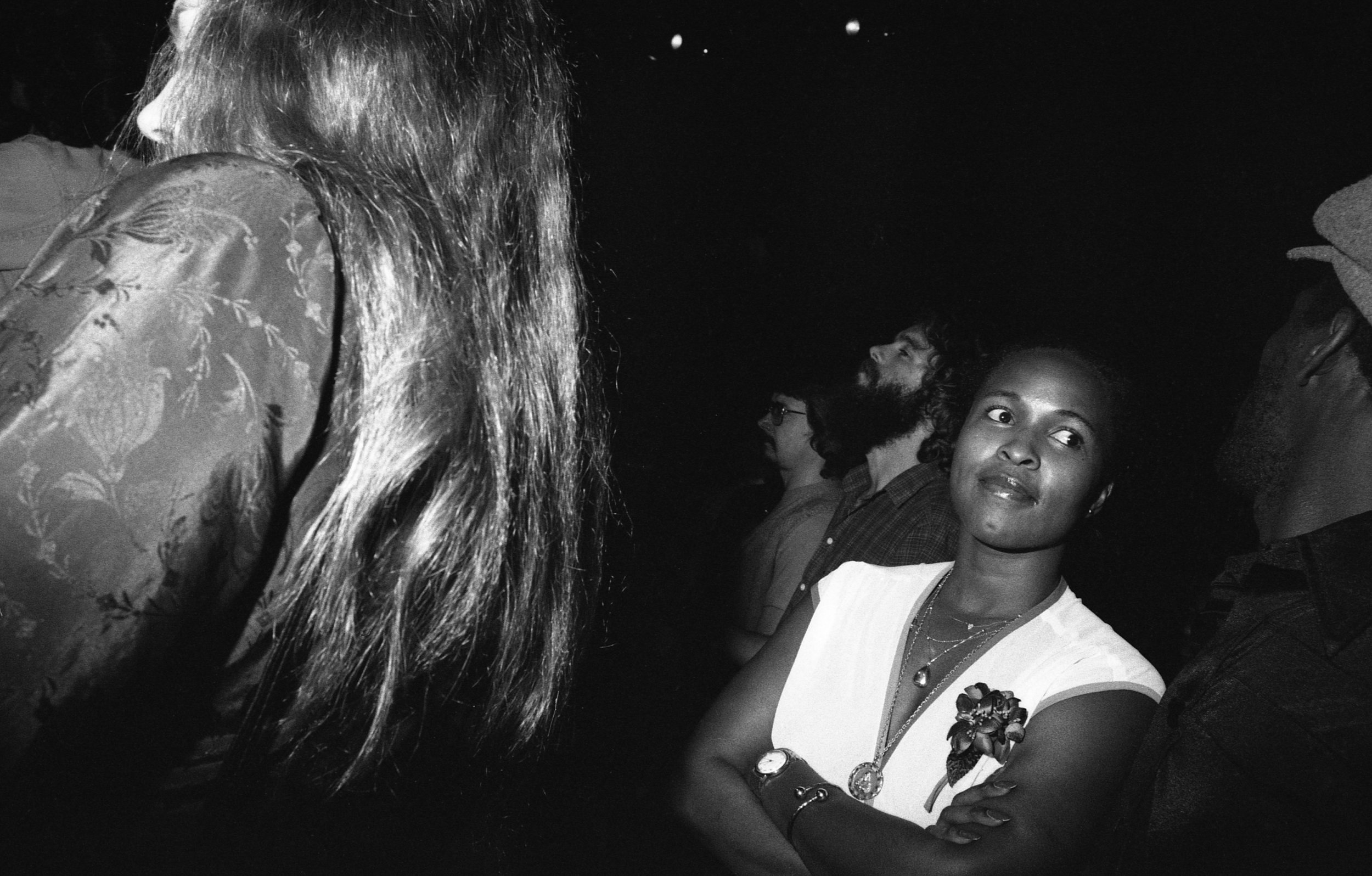 Audience at reggae concert, Los Angeles, about 1980.