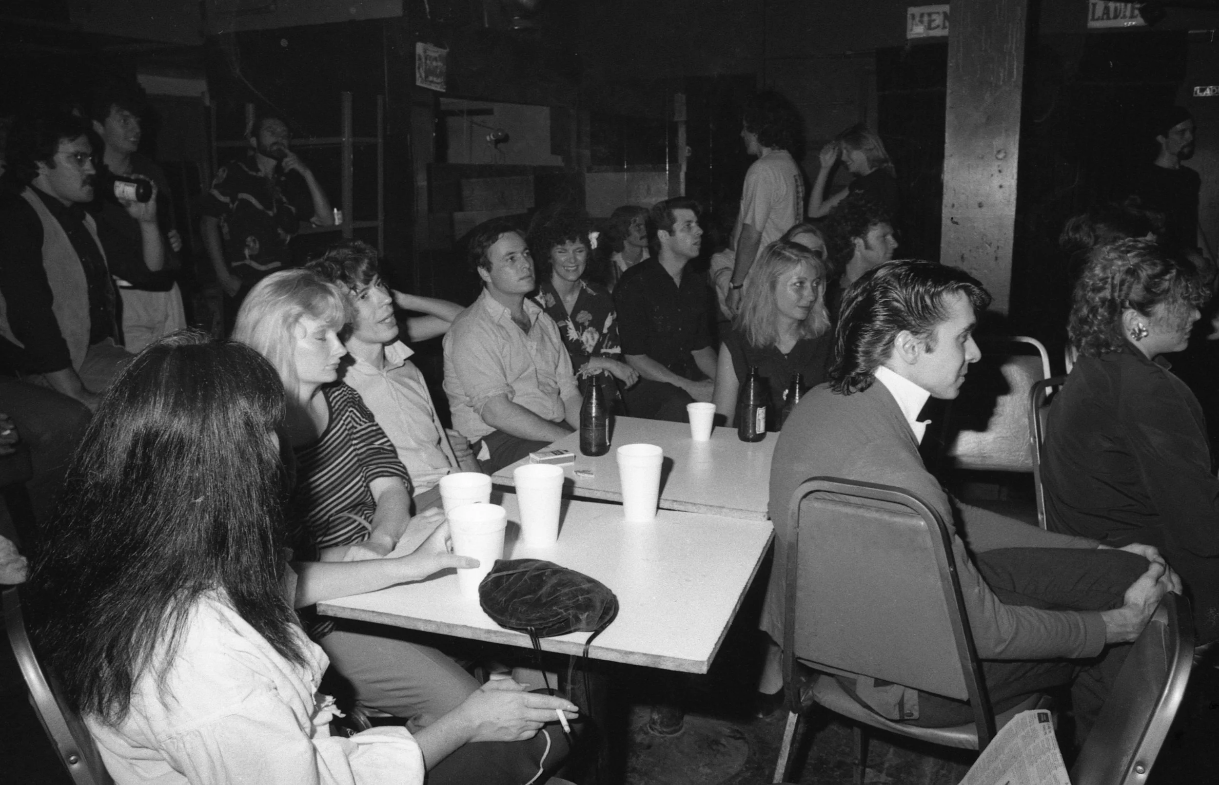 Audience at On Klub, Los Angeles, about 1981.