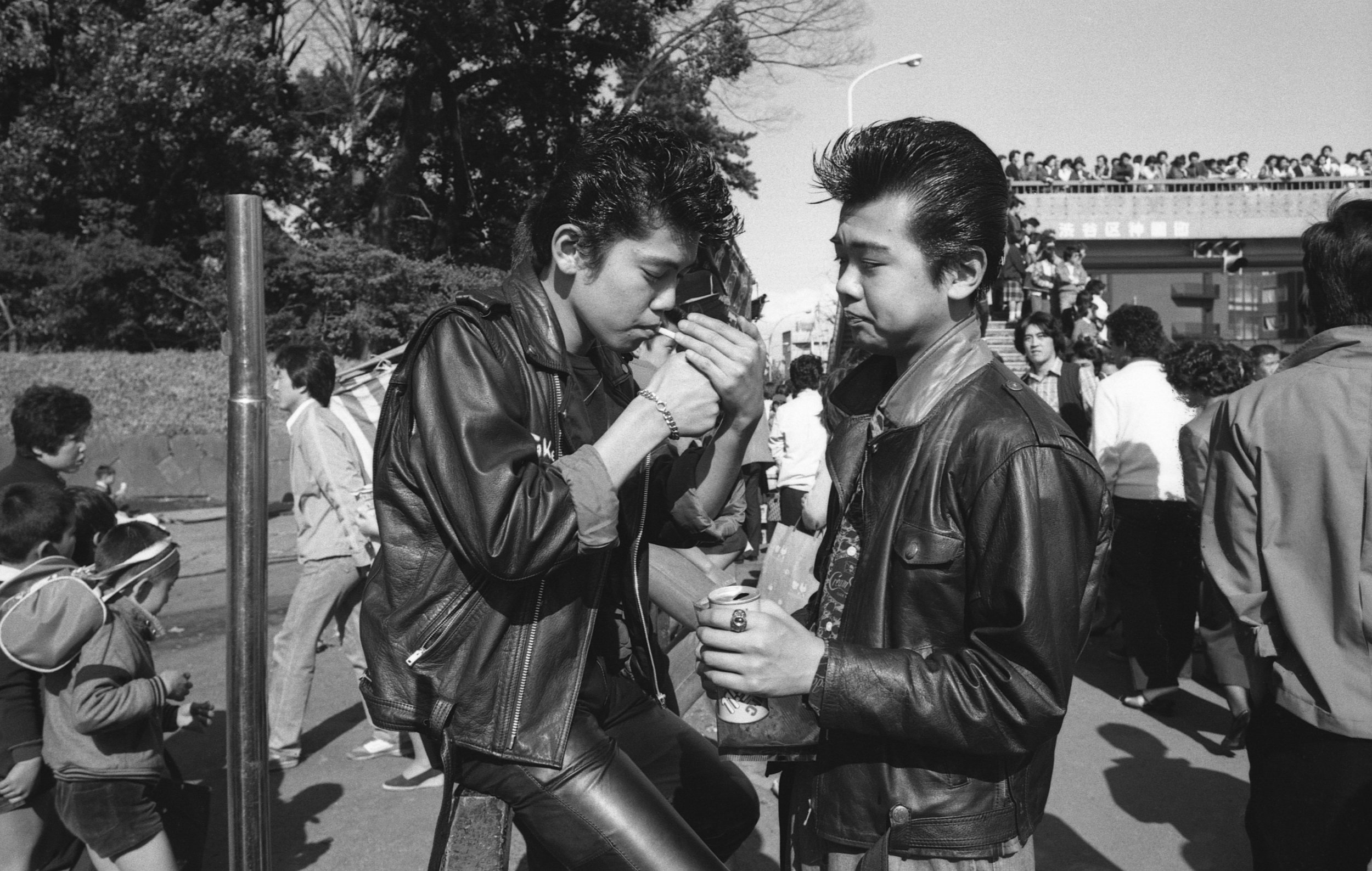 Rokabiri-zoku, Harajuku, Tokyo. April, 1980. (2/3)