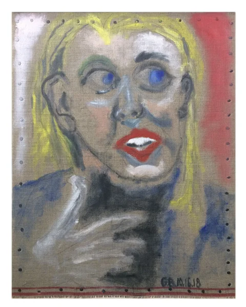 Gerard Brane, Portrait of Elizabeth Holmes: Looking Up, 2018