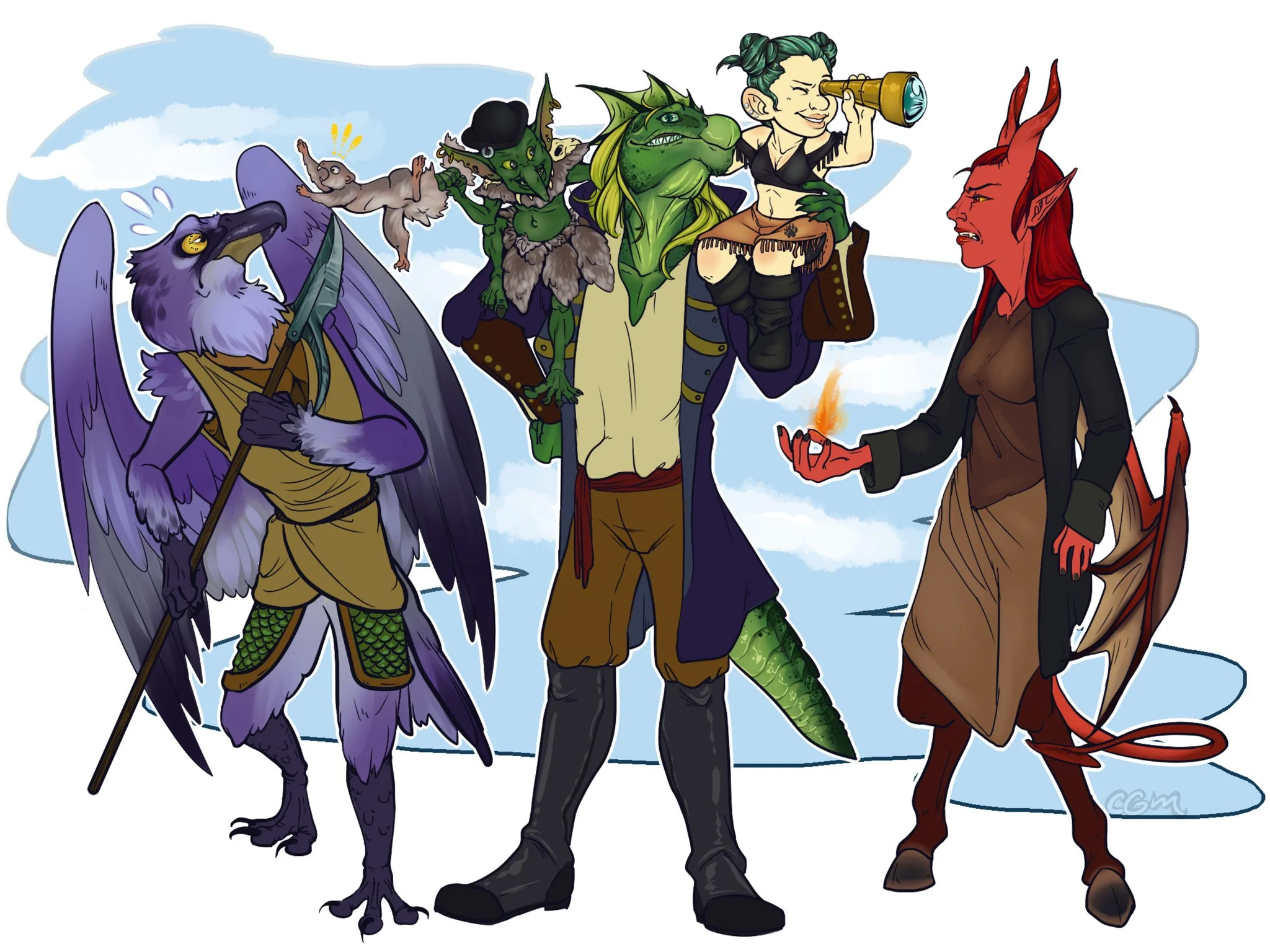 Illustrated by Crista Megee , commissioned by @eyeteemonkey