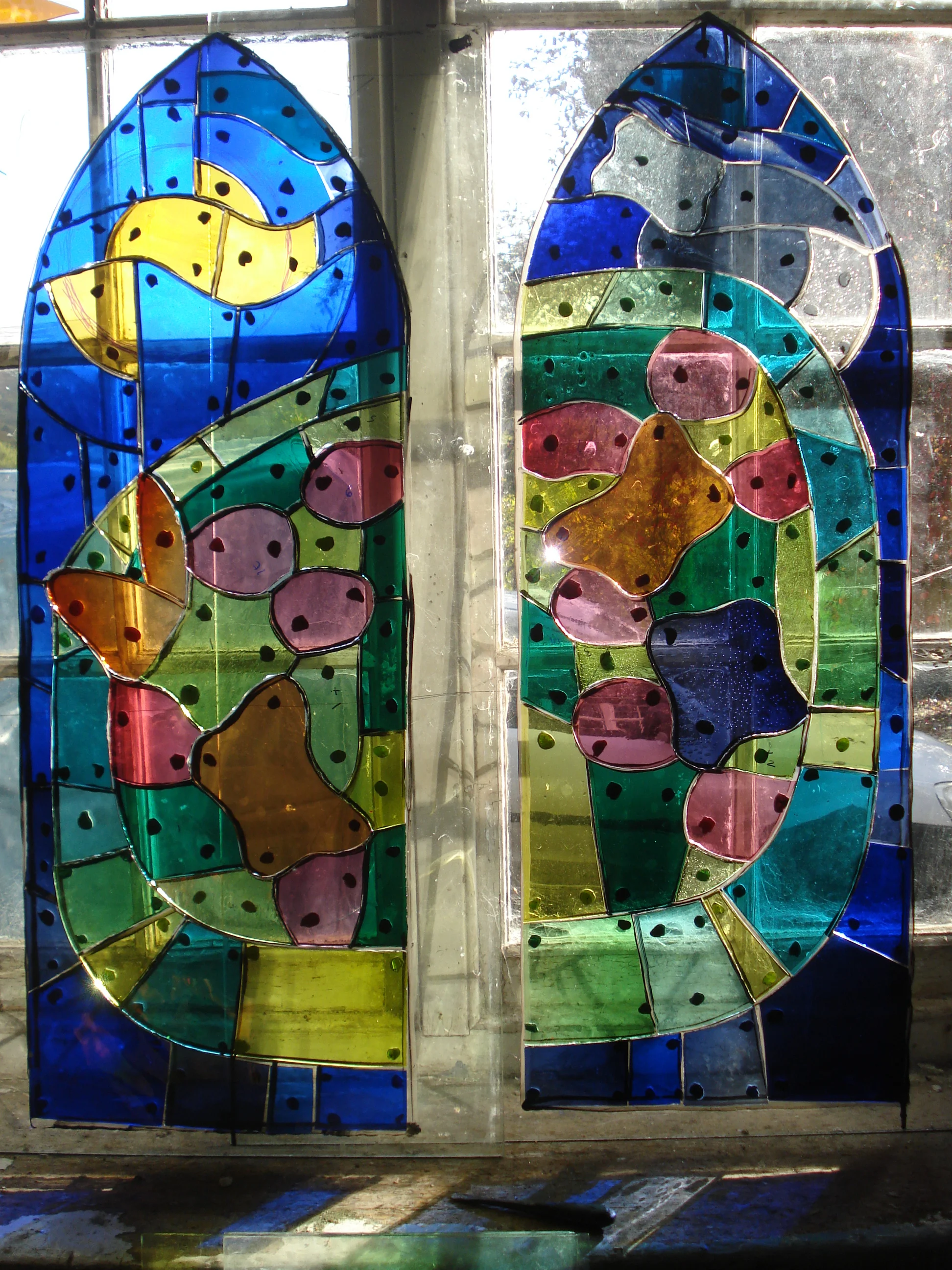  Before any surface work to the glass. 