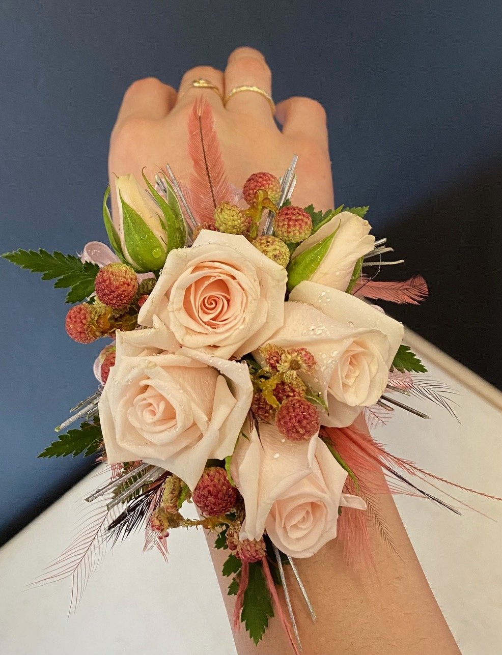 Custom Corsages and matching Buttonholes
