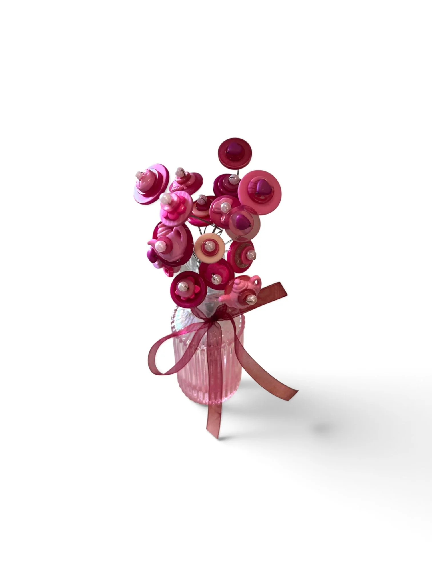 simply buttons Everlasting Quirky Button Flower Arrangement @ Lilypilly
