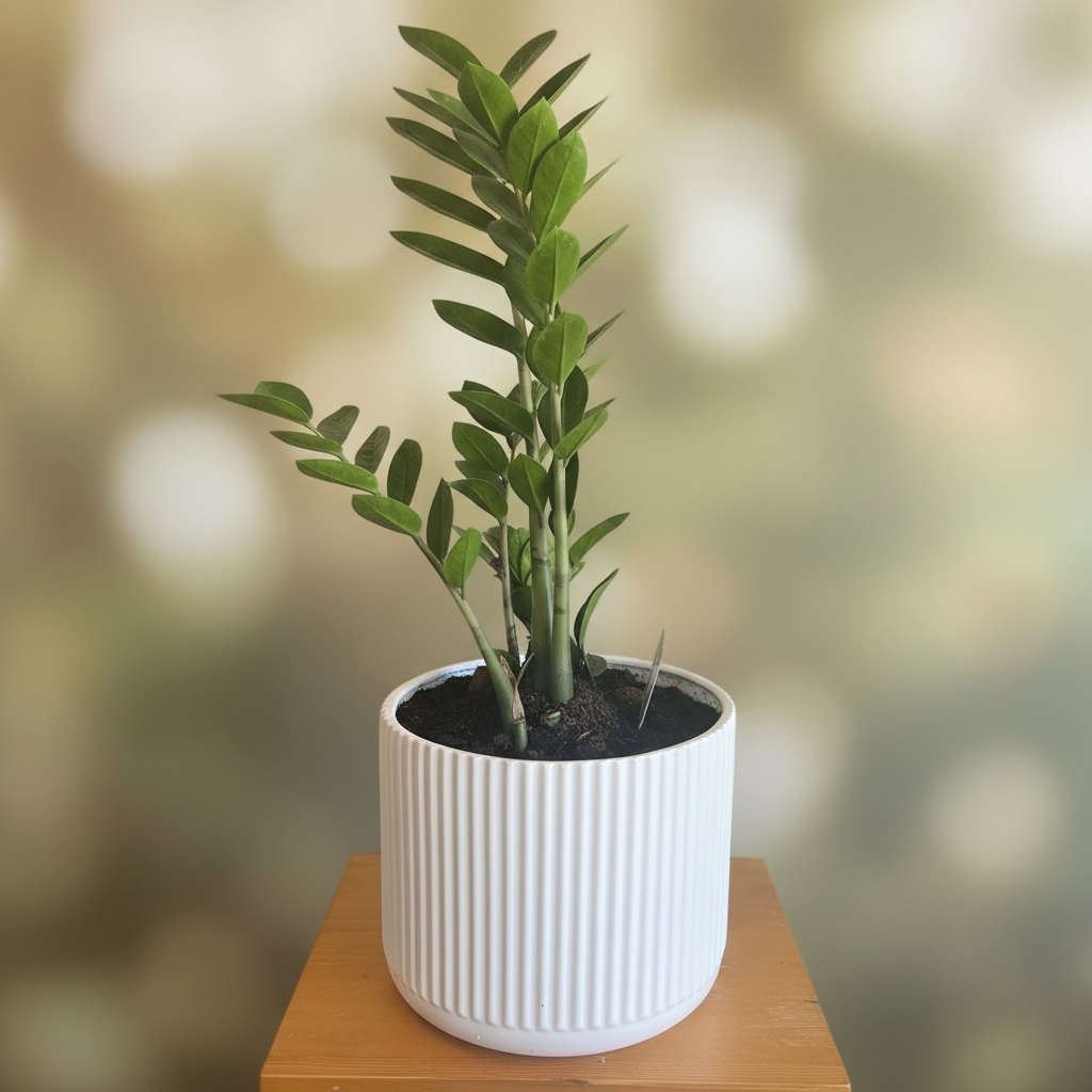 ZZ Plant in Glass Vase | Elegant Indoor Decor