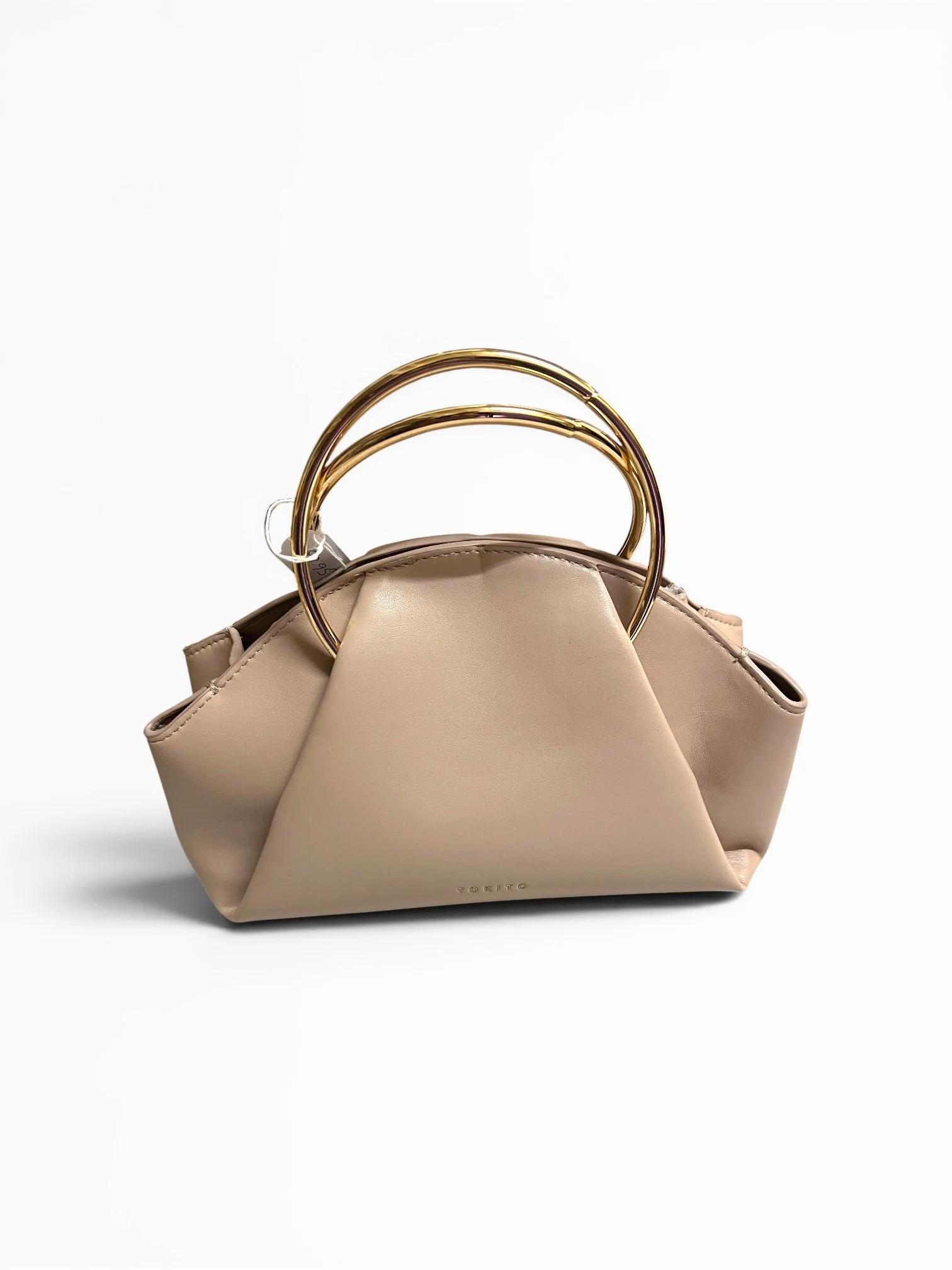 Tan Tokito handbag suitable for Mother of the Bride floral corsage and wedding accessories