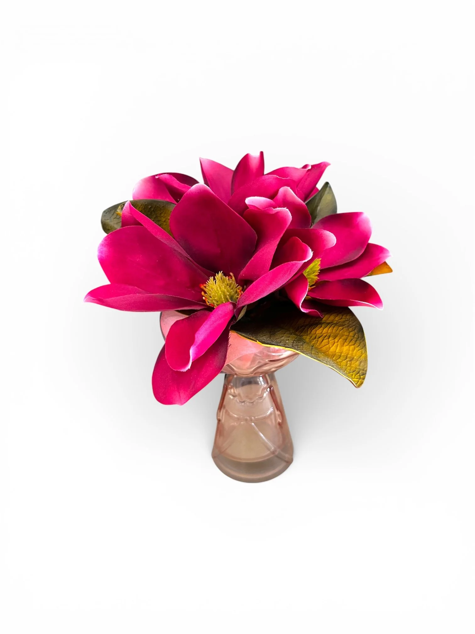 My Magnolia silk flower arrangement in Retro vase
