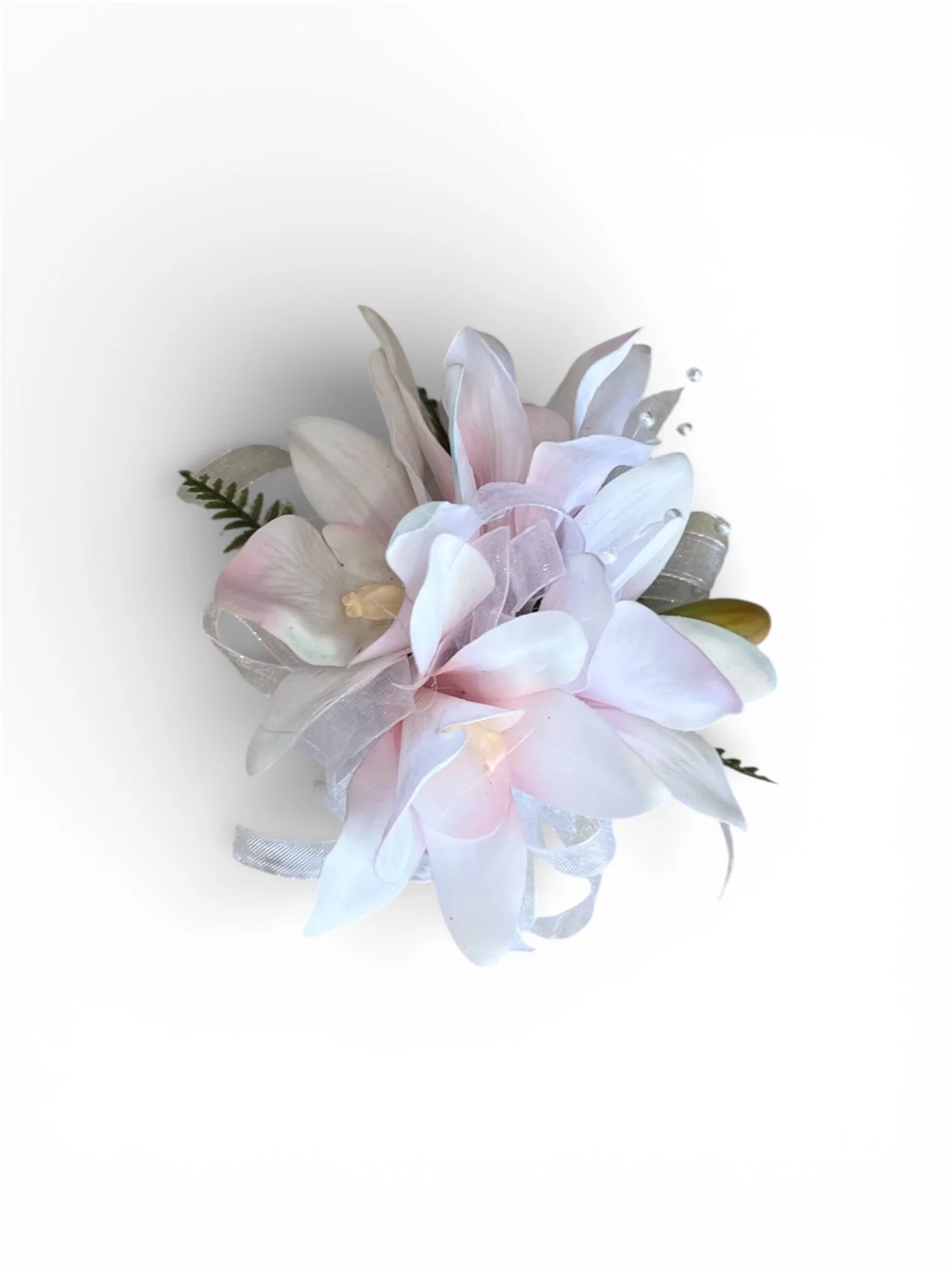 Pale Pink real touch silk orchid corsage By Lilypilly