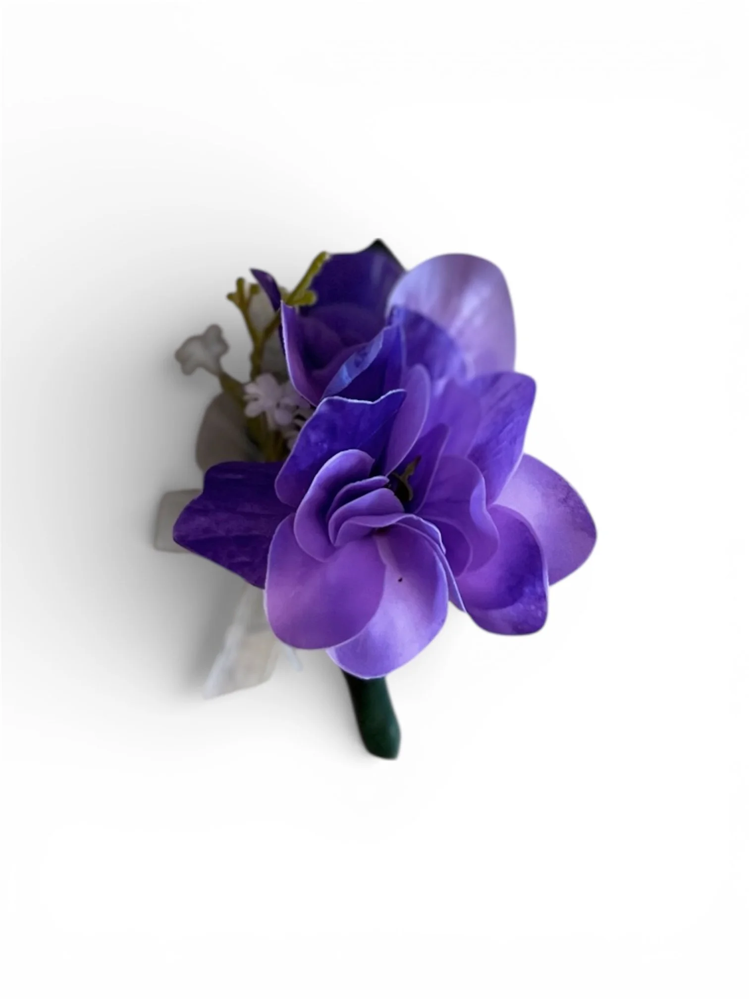 Purple mist real touch silk buttonhole By Lilypilly