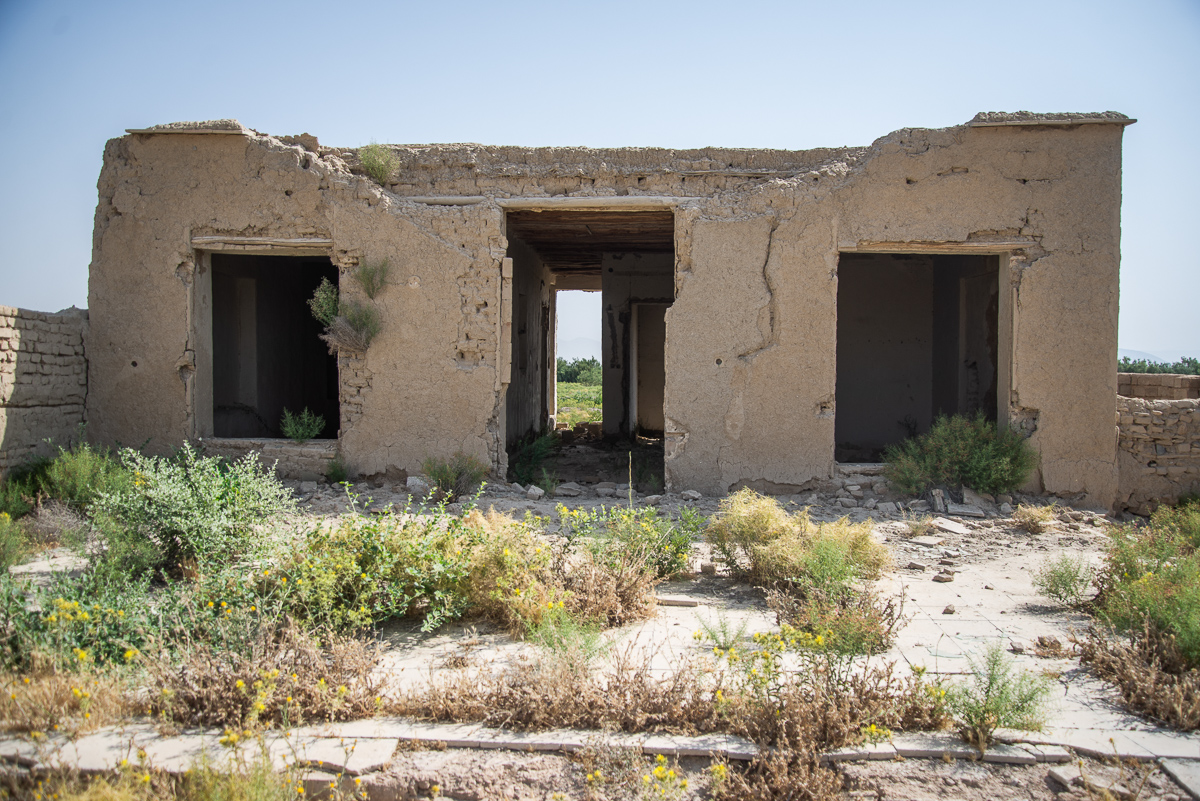  Houses have gradually been destroyed after people migrated. The doors and windows are taken away to be used or sold. 