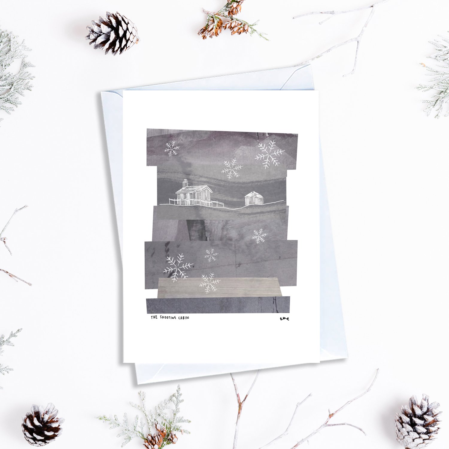 Elephantstones-Illustrated-Christmas-Cards-2021-Shooting-Cabin-Square.jpg