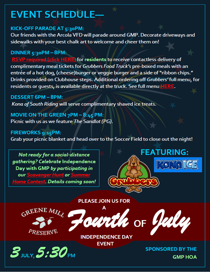 GMP Celebrates Independence Day on Friday, 7/3/2020