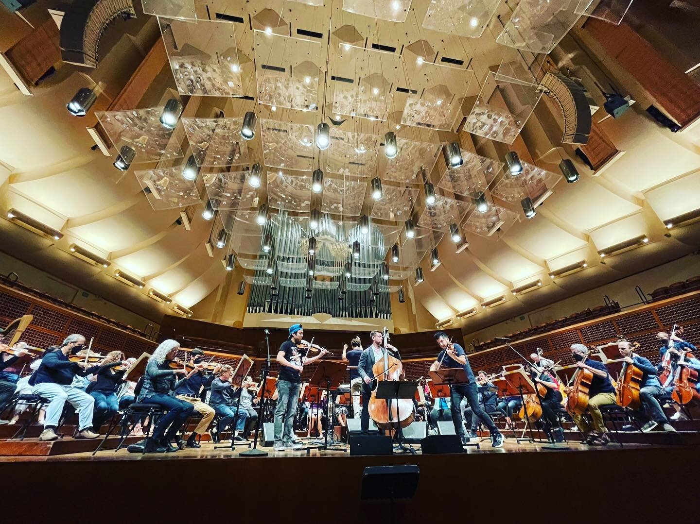 First rehearsal done with the @sfsymphony !! What an amazing group of musicians.  Come see us play at Davies Hall on the 14th or Frost Amphitheater on the 15th! ✌️✌️✌️