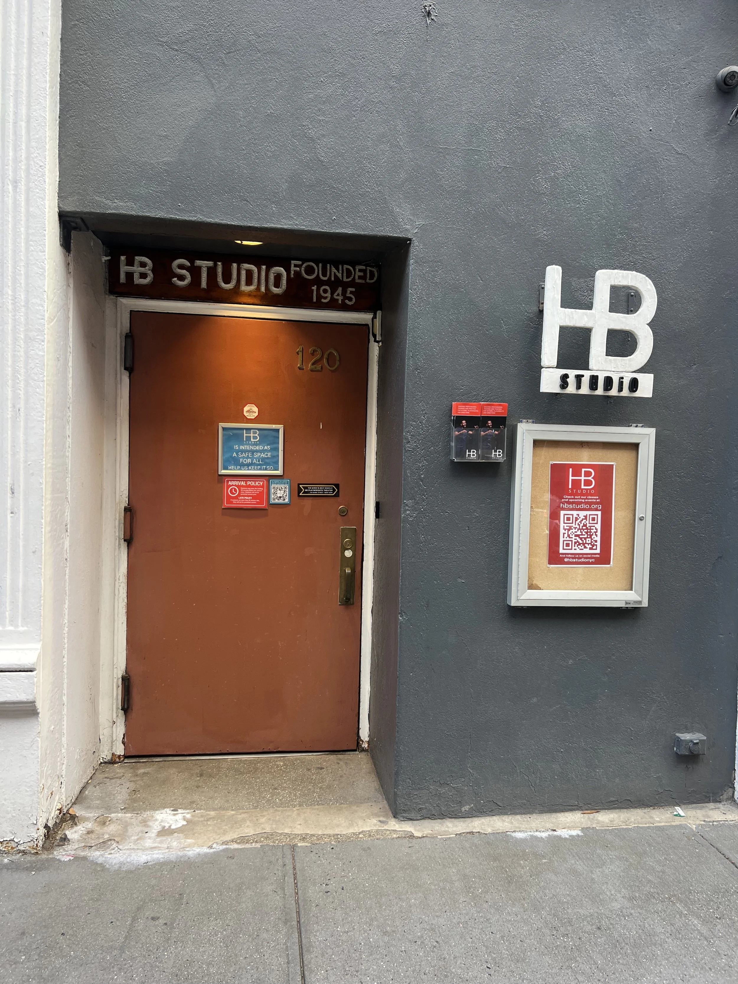 Alexander Technique class at HB Acting Studio. The technique is used by performance artists to relax. It's interesting as both a person and a performer, helping you become aware of the tension you hold in your body so you can release it. I also did a