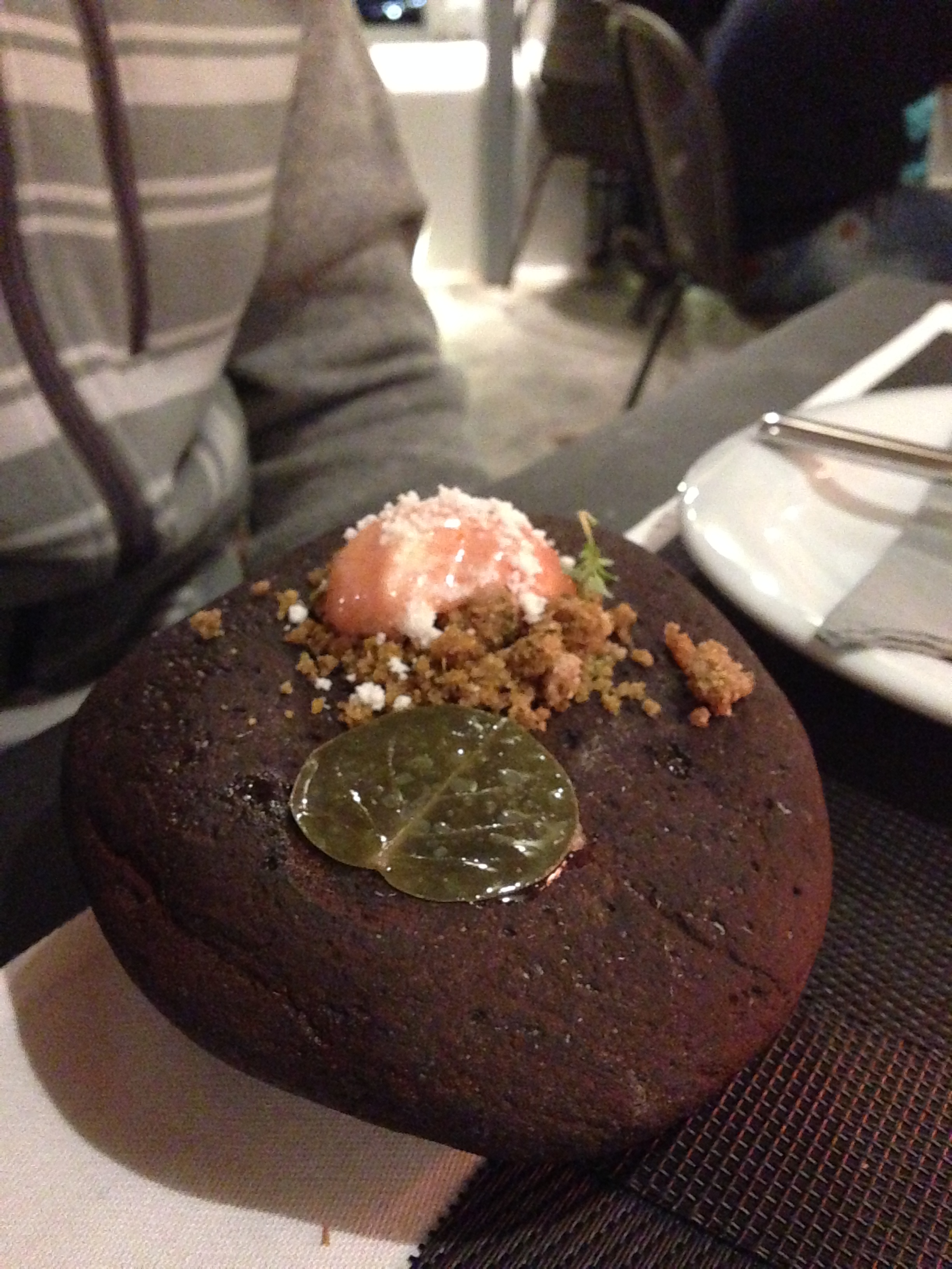 Fancy food - all the fancier on a rock!