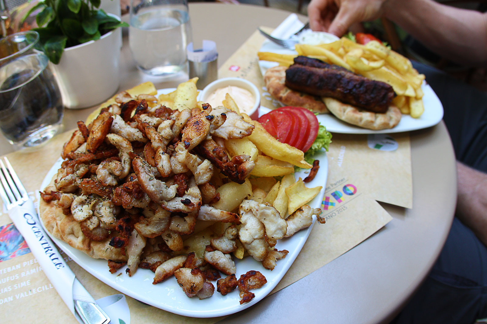 Delicious gyros for lunch!
