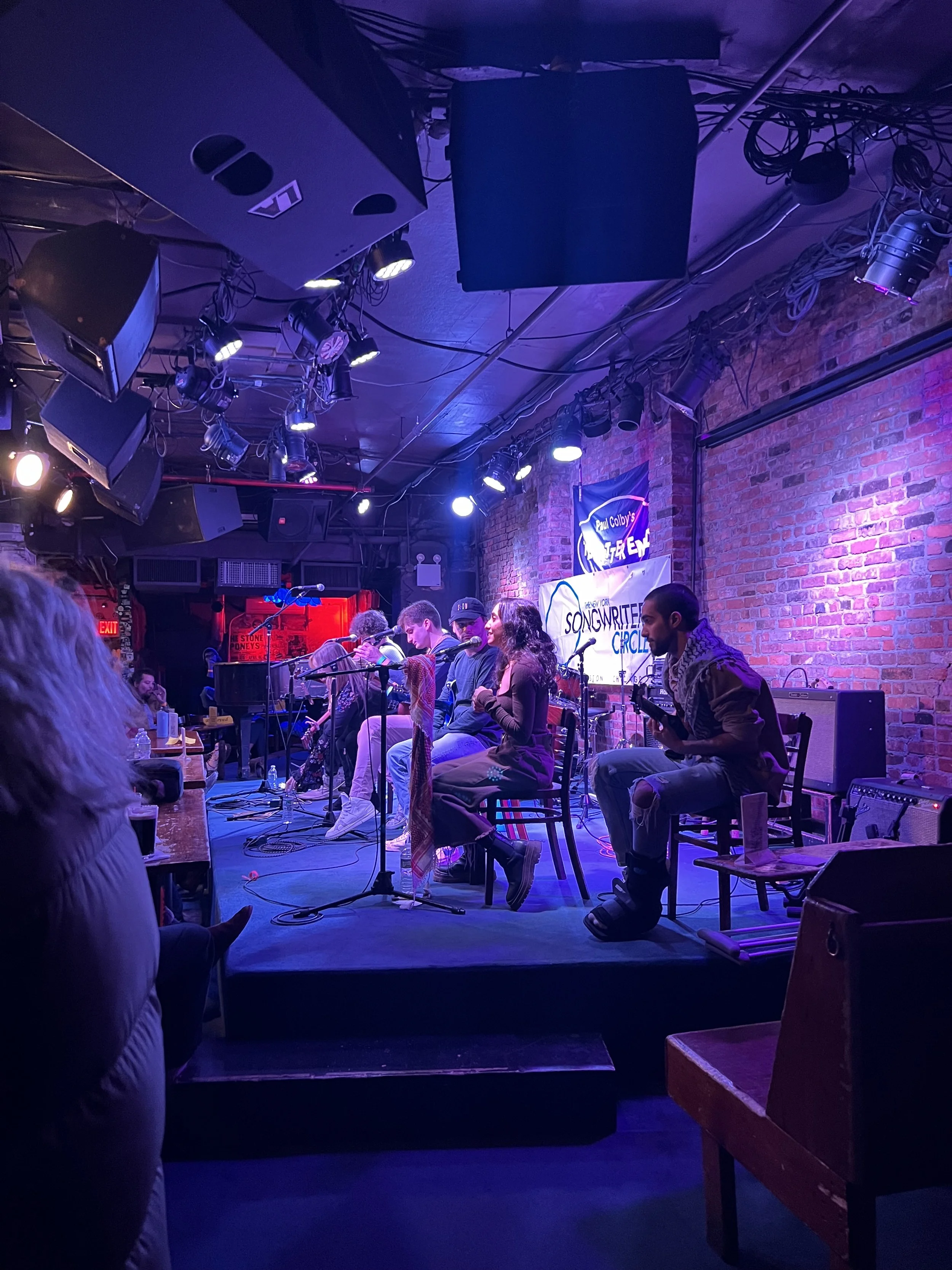 New York Songwriters' Circle at The Bitter End (where Lana del Ray and Lady Gaga have performed)