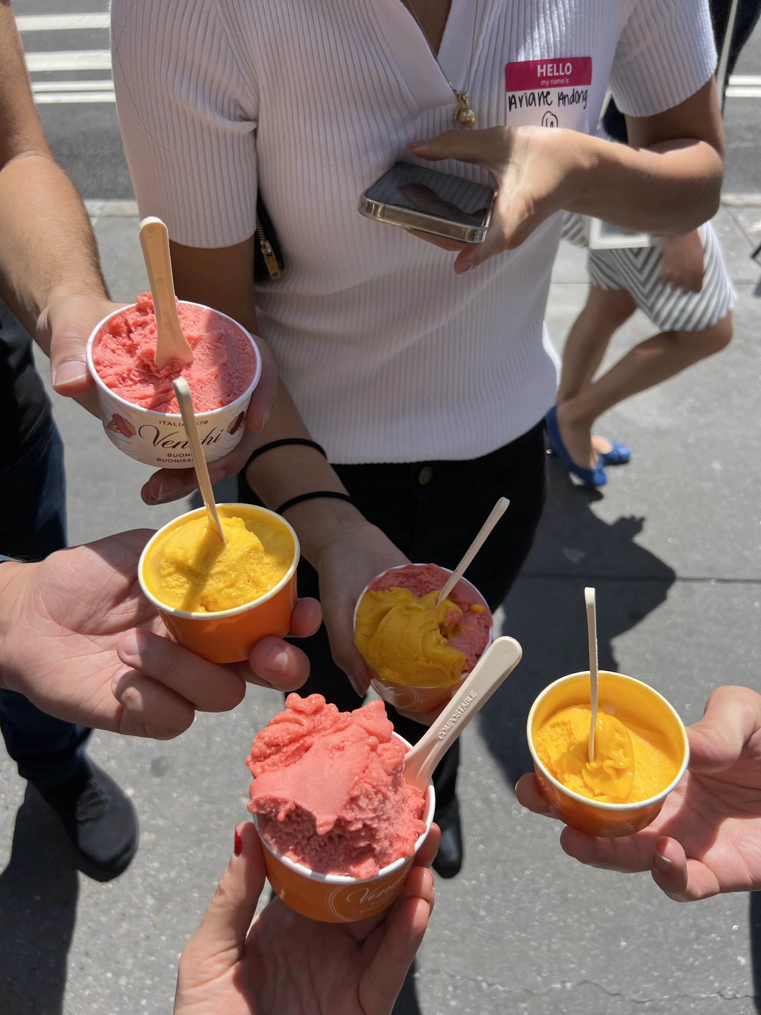 Gelato break with the work crew