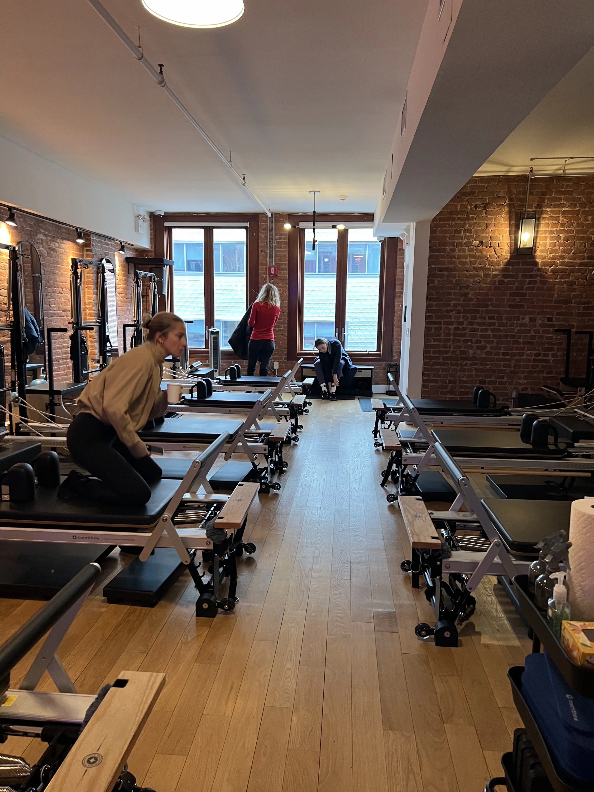 Pilates. I like it and it's challenging, but seems a little unnecessarily complex with the machines? Also costs an arm and a leg unless you're doing an intro special (pictured).