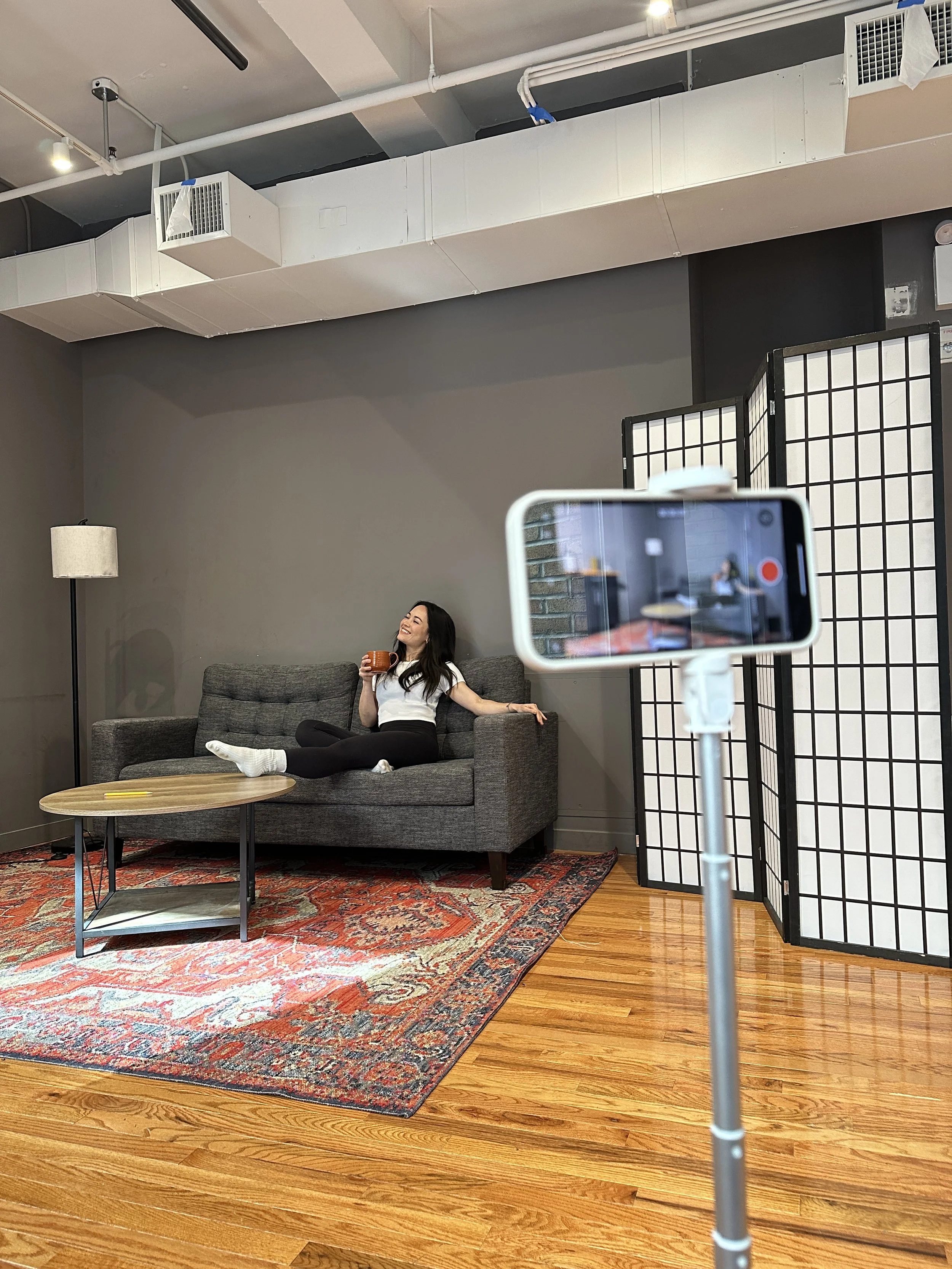 Filming for acting class