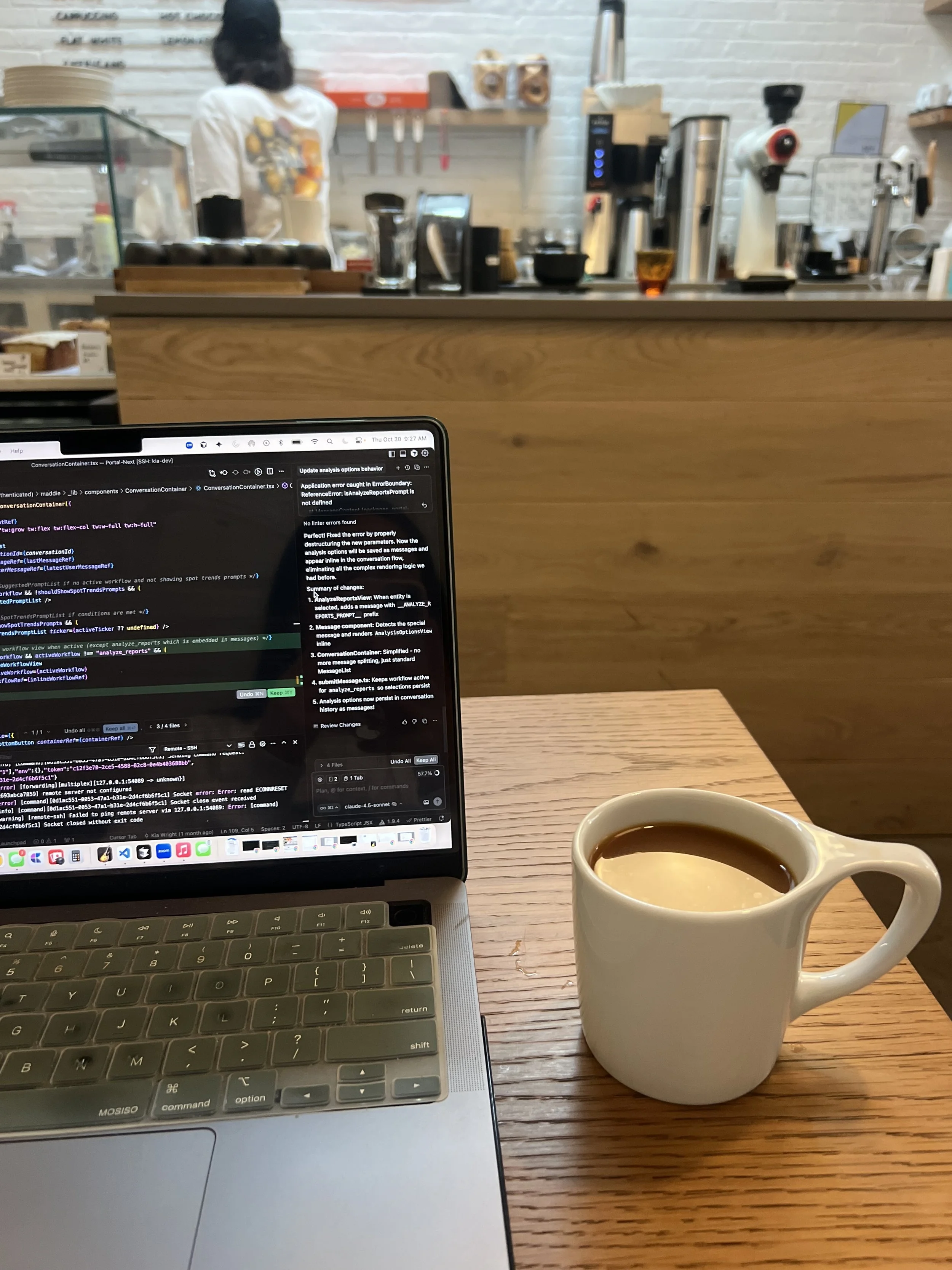 At my favorite local coffee shop