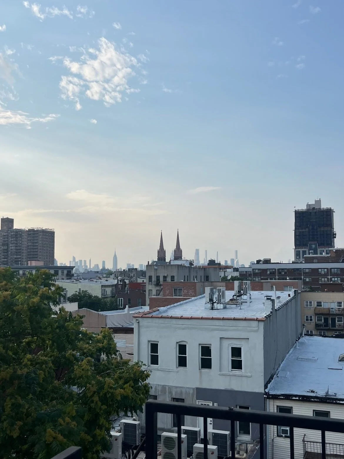 View from apartment rooftop