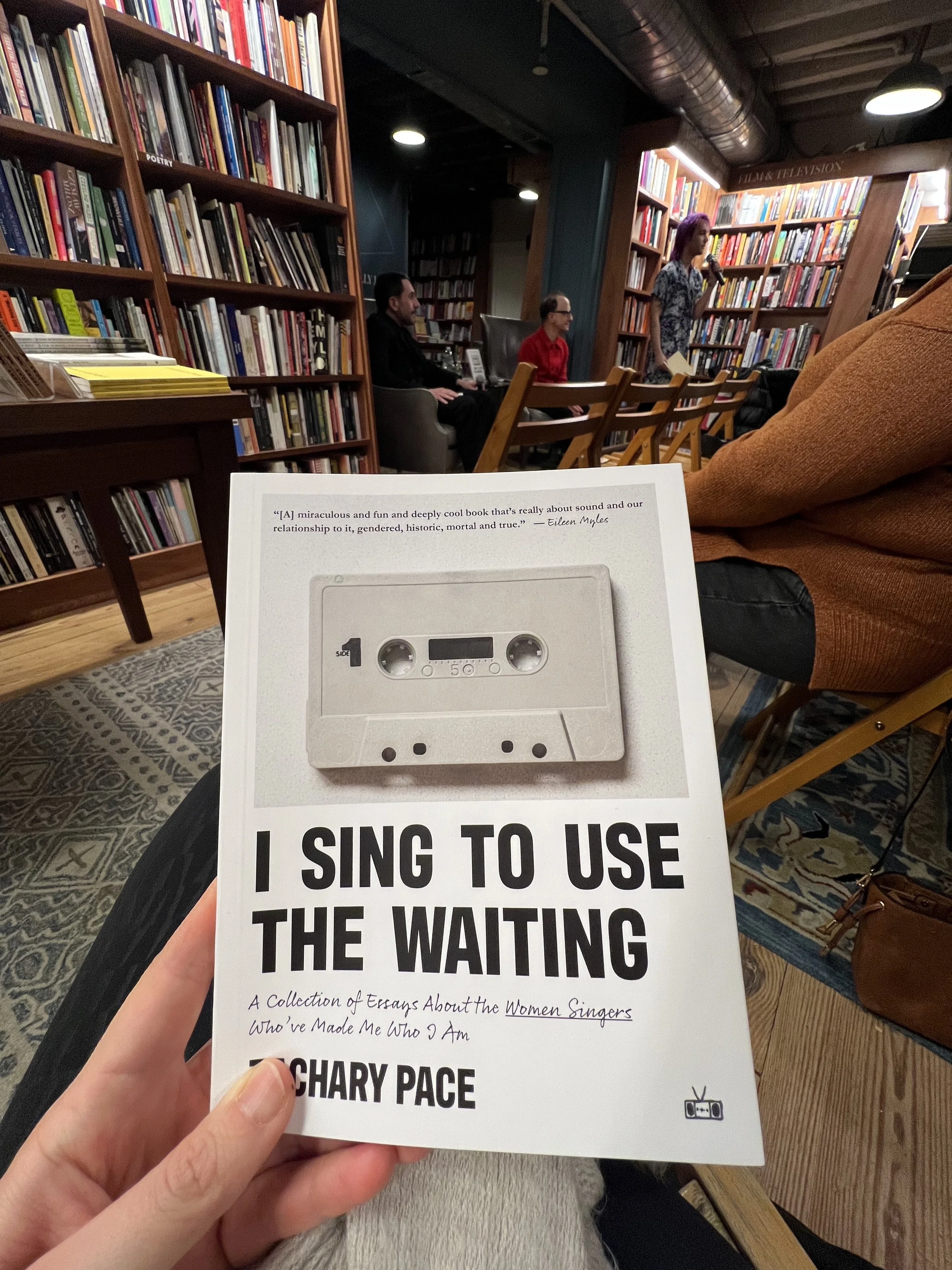 Book reading with Zachary Pace at McNally Jackson Seaport about the female singers who have shaped him