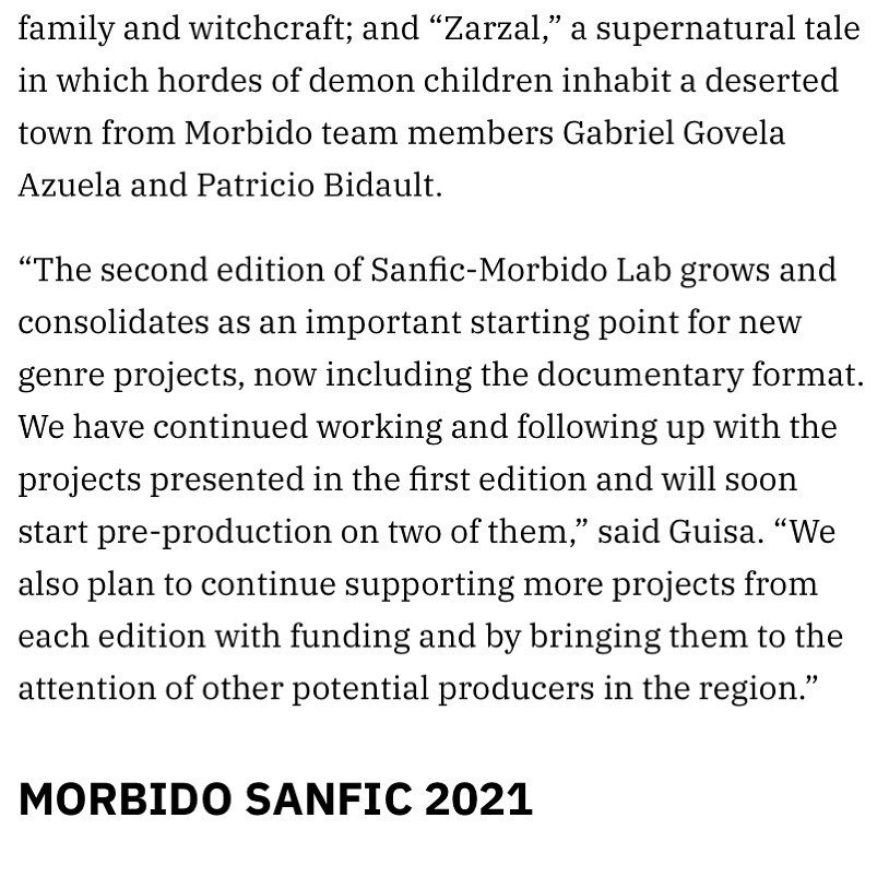 Chile’s Sanfic and Mexico’s Morbido Grow Existing Partnership, Unveil 2021 Screenings and Pitches (EXCLUSIVE)