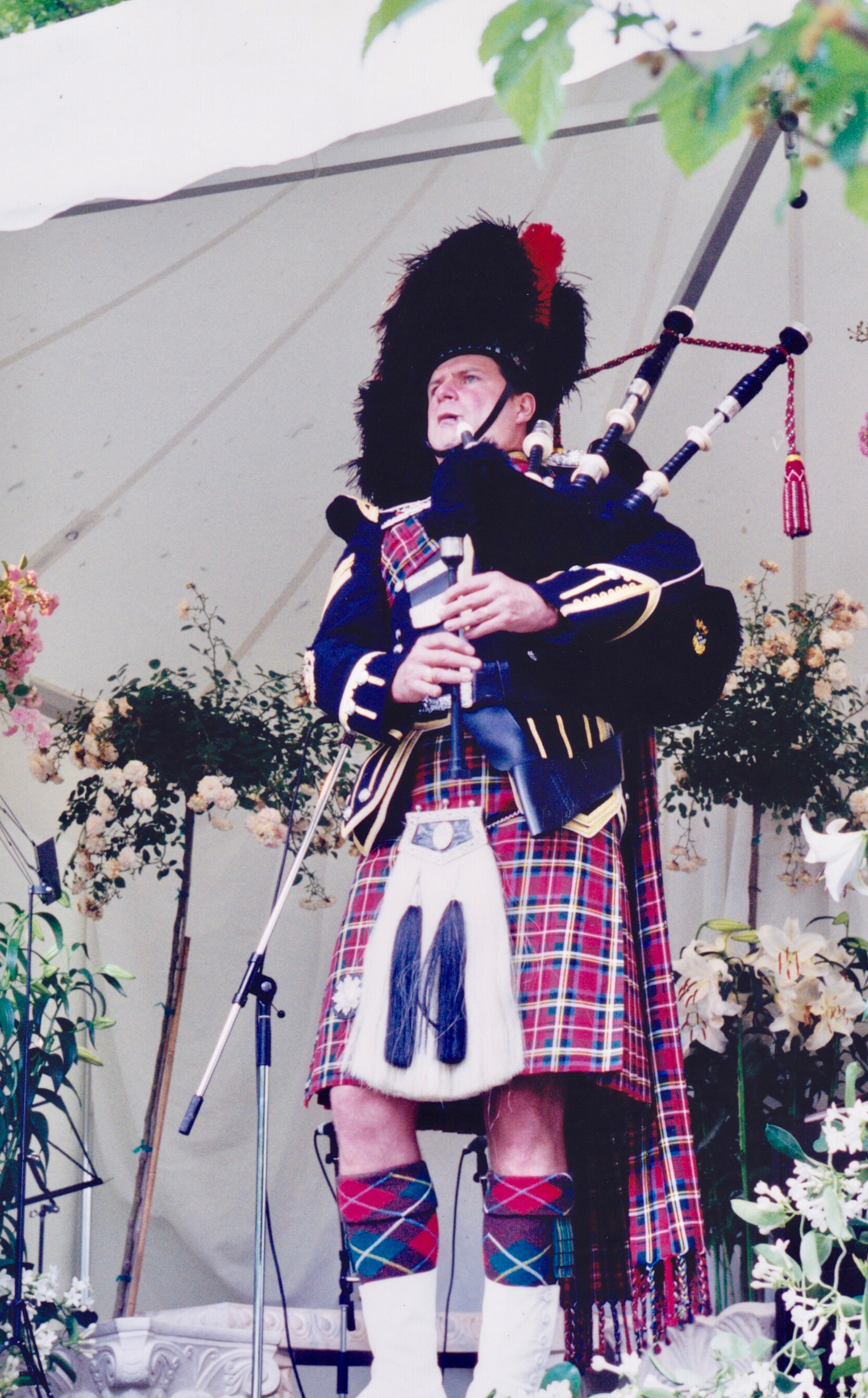 On stage in the gardens, Japan