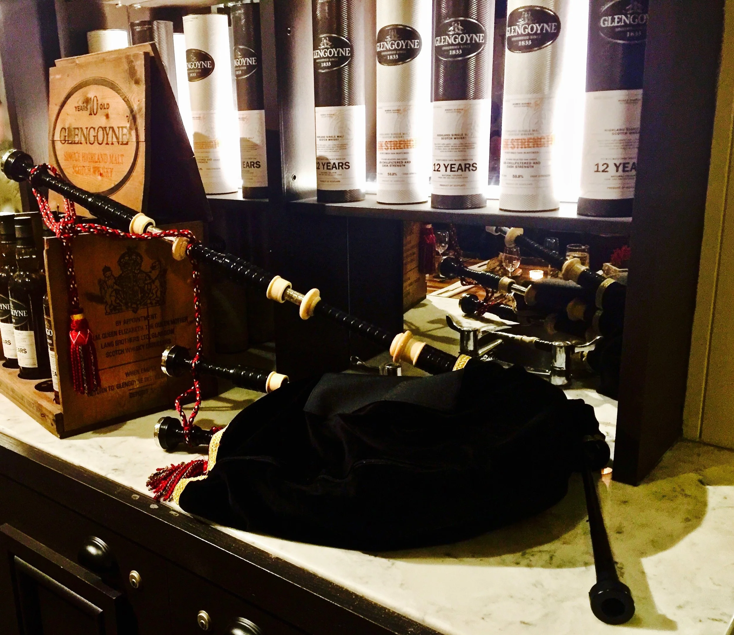 A well earned rest for the pipes. Contini Cannonball October 2017